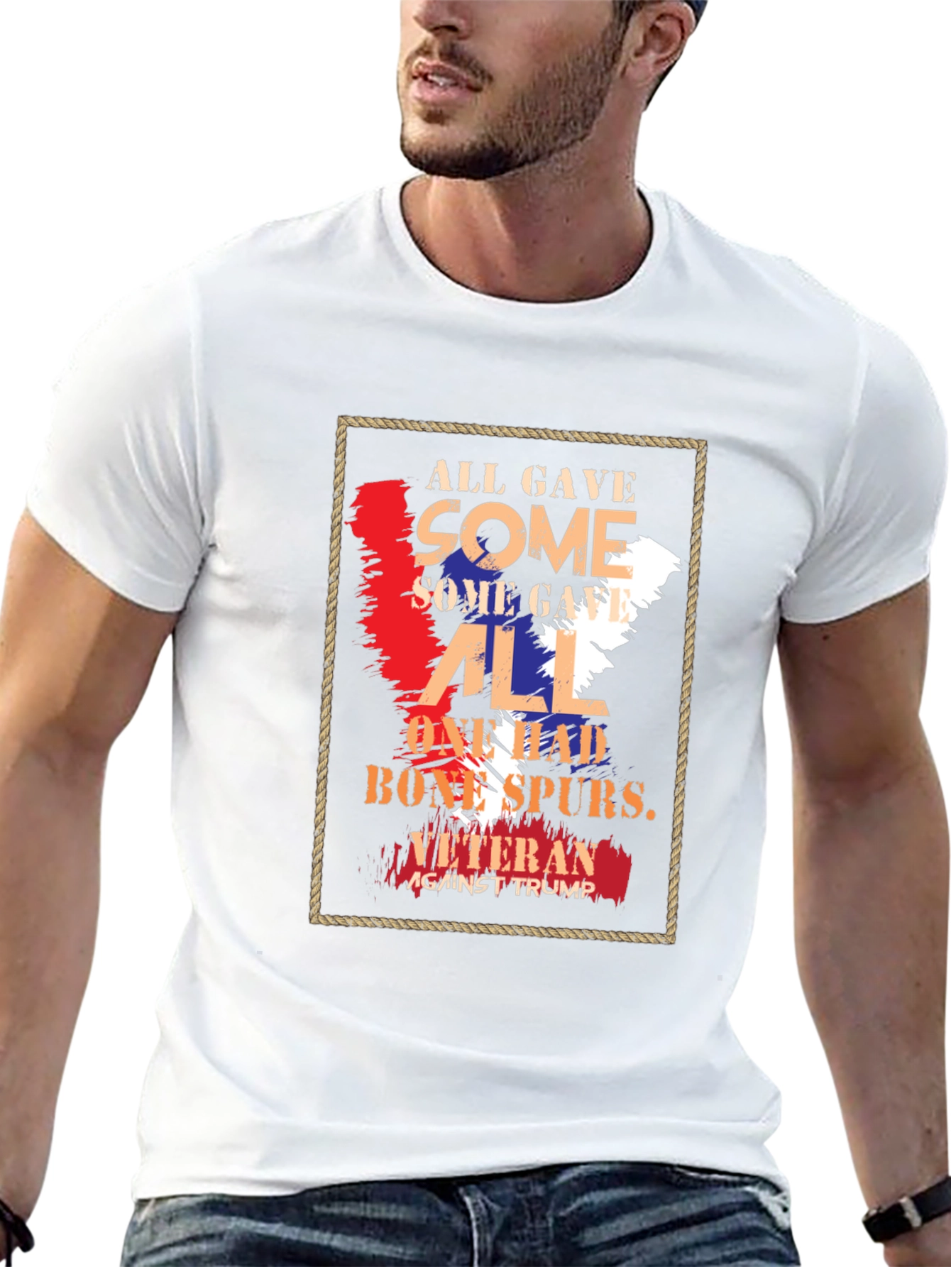 Veteran Against Trump Graphic T-Shirt