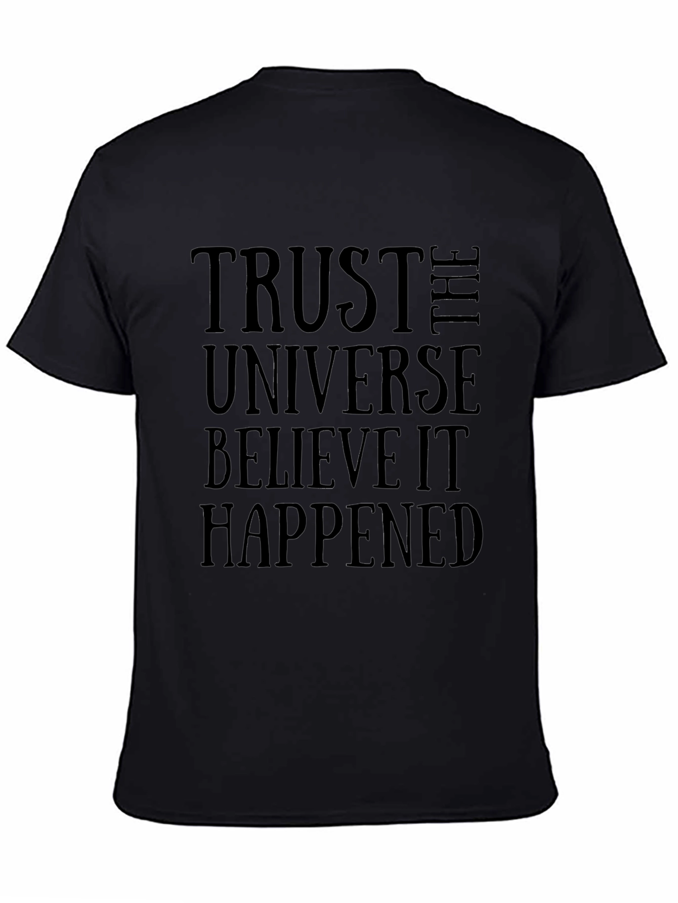 Trust The Universe Black Graphic Tee
