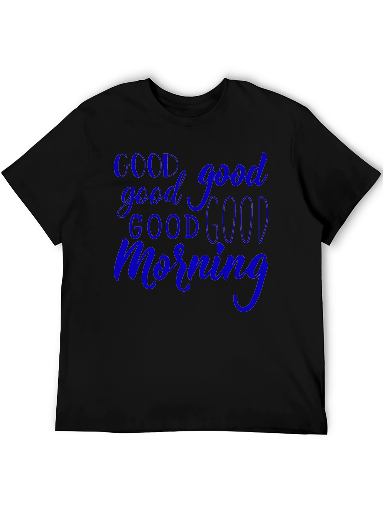 Good Morning Graphic T-Shirt - Black Casual Tee