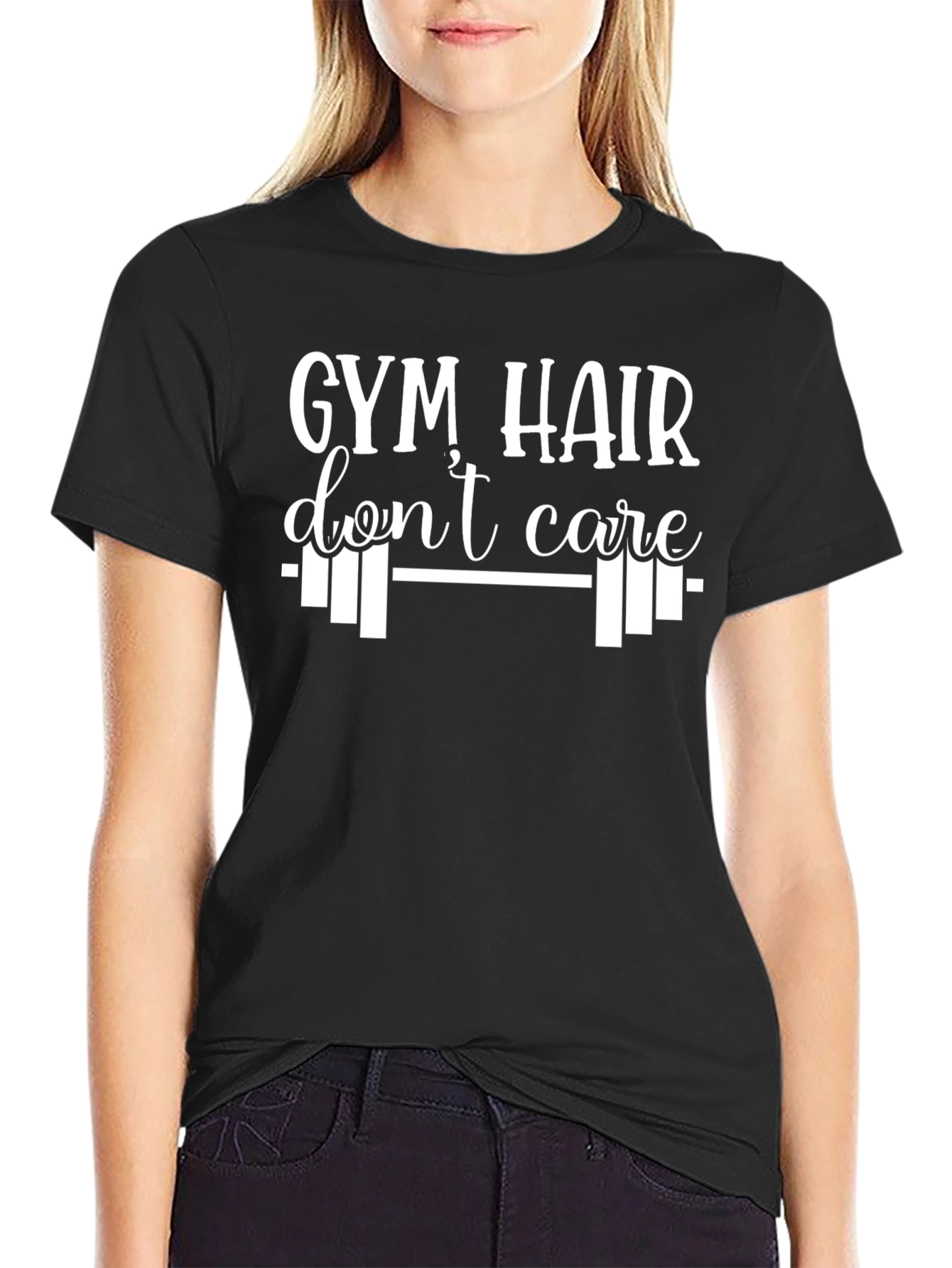 Gym Hair Dont Care Black T-Shirt