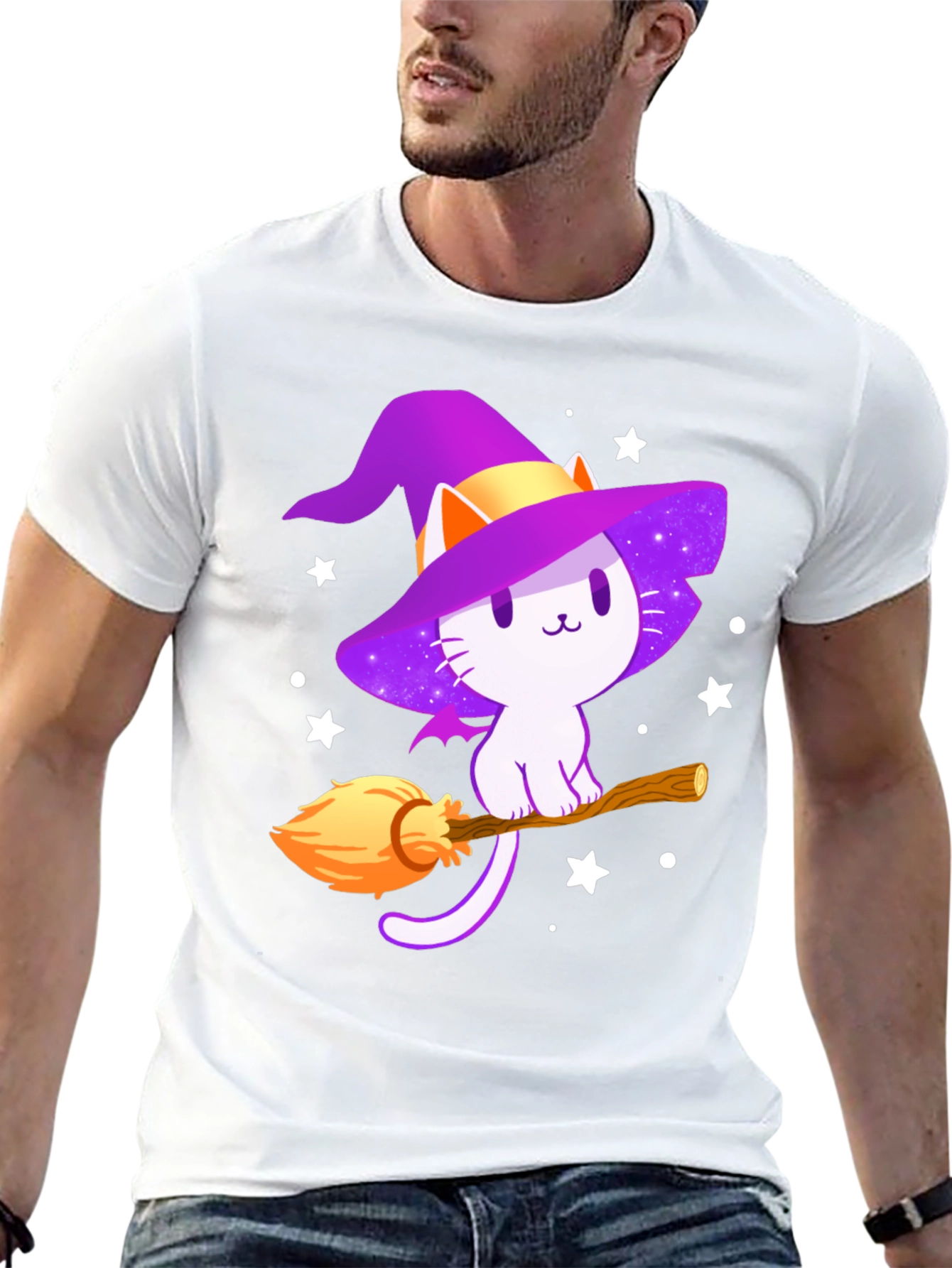 Halloween Witch Cat T-Shirt