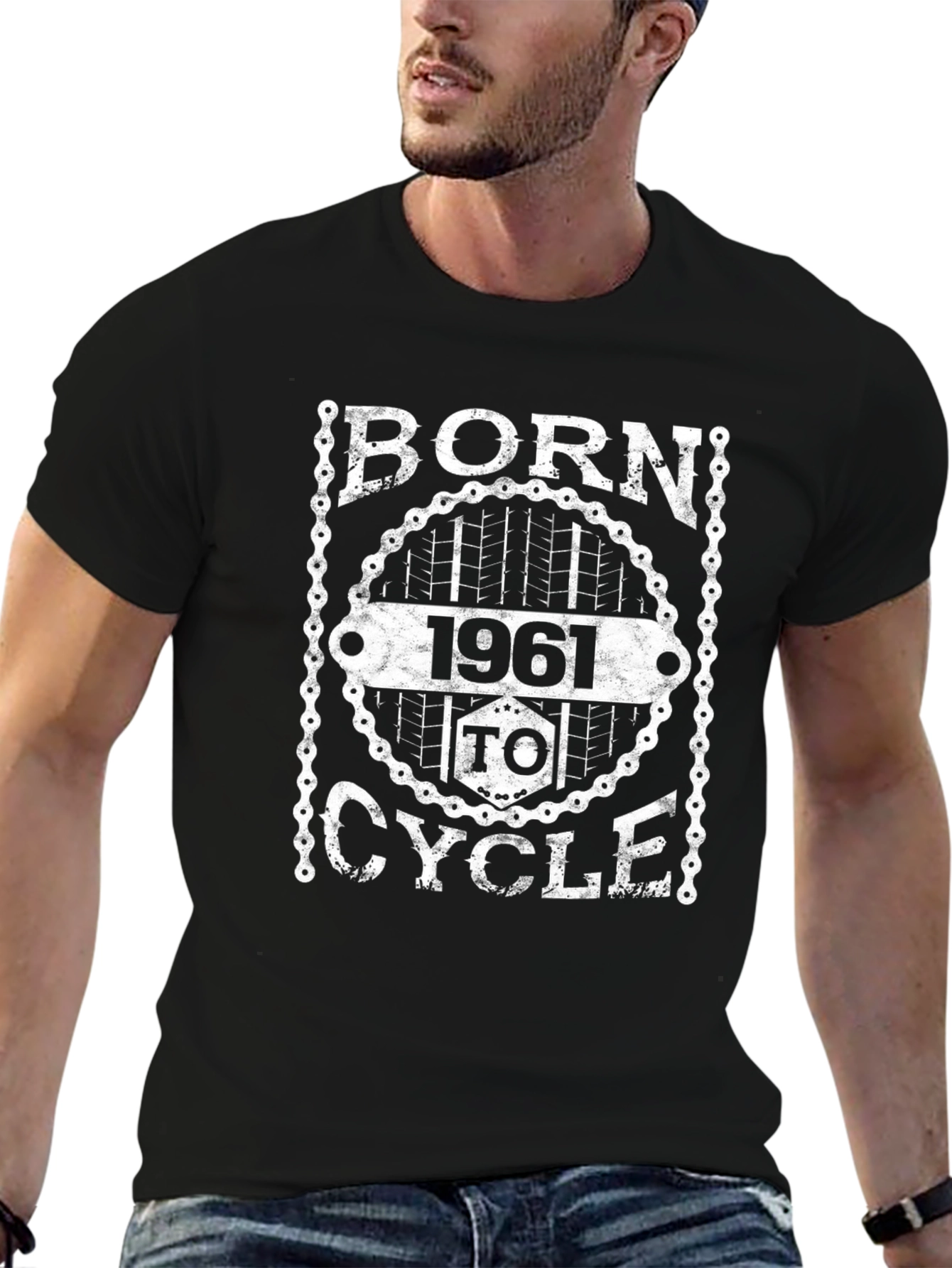 Born 1961 to Cycle Black T-Shirt