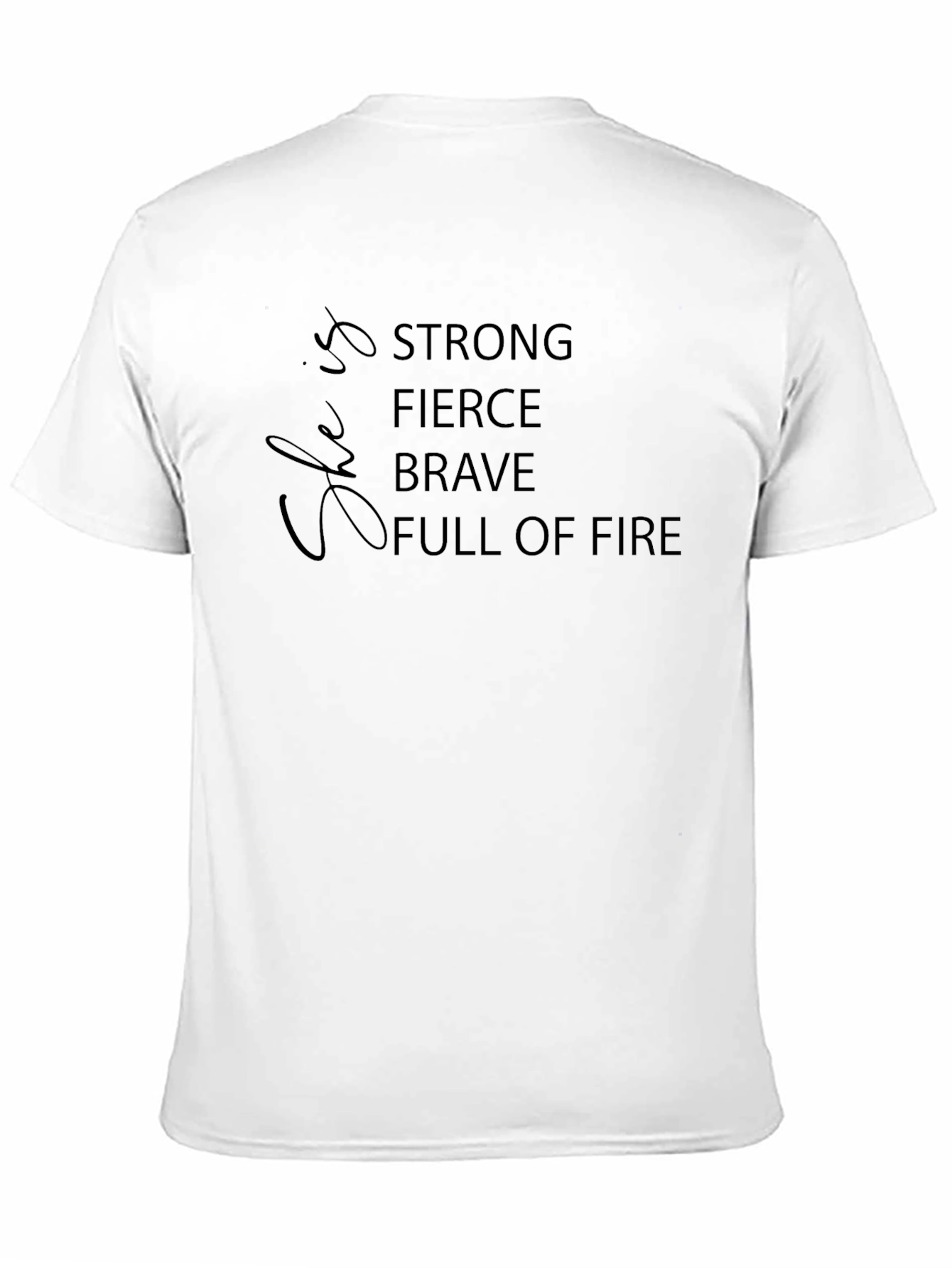 Strong Fierce Brave Graphic Tee - Black