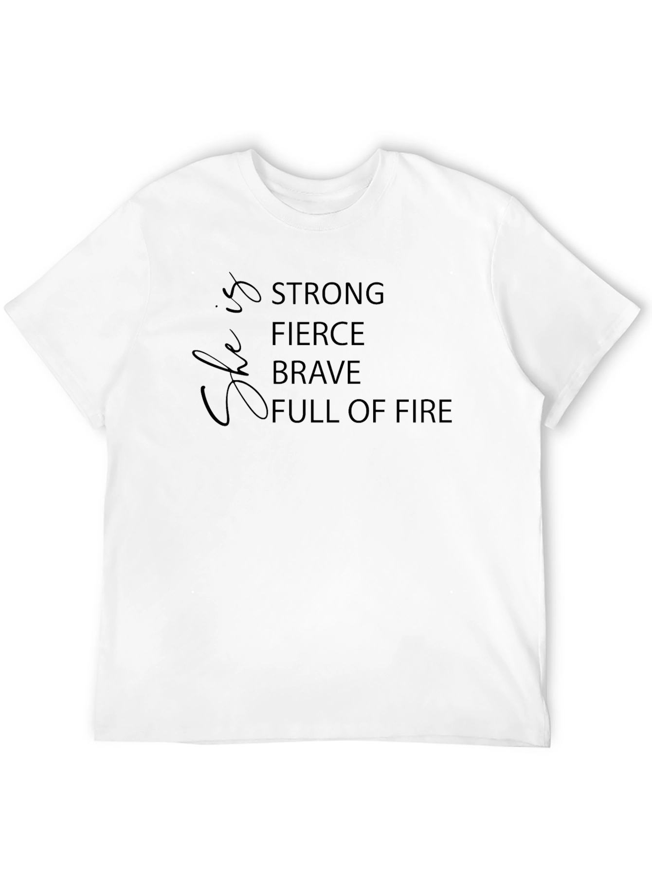 Strong Fierce Brave Graphic Tee - Black