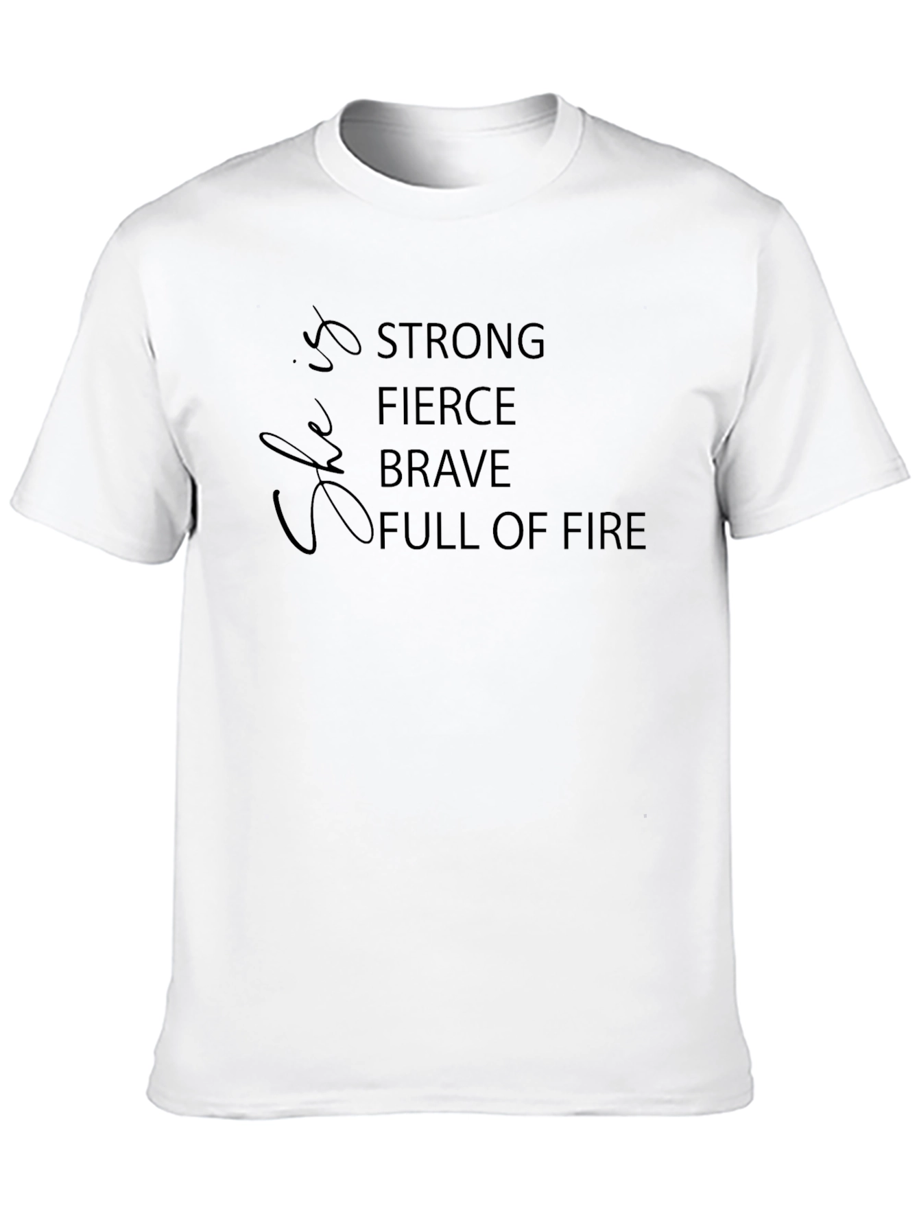 Strong Fierce Brave Graphic Tee - Black