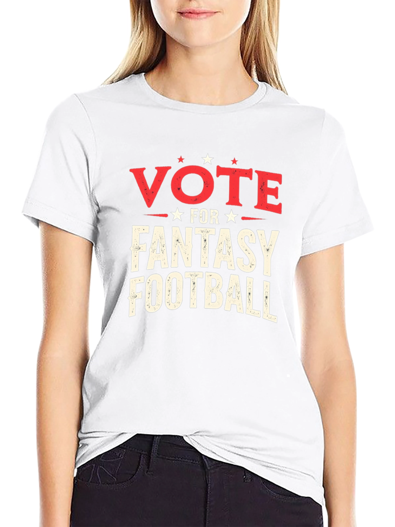 Vote Fantasy Football Black Graphic T-Shirt