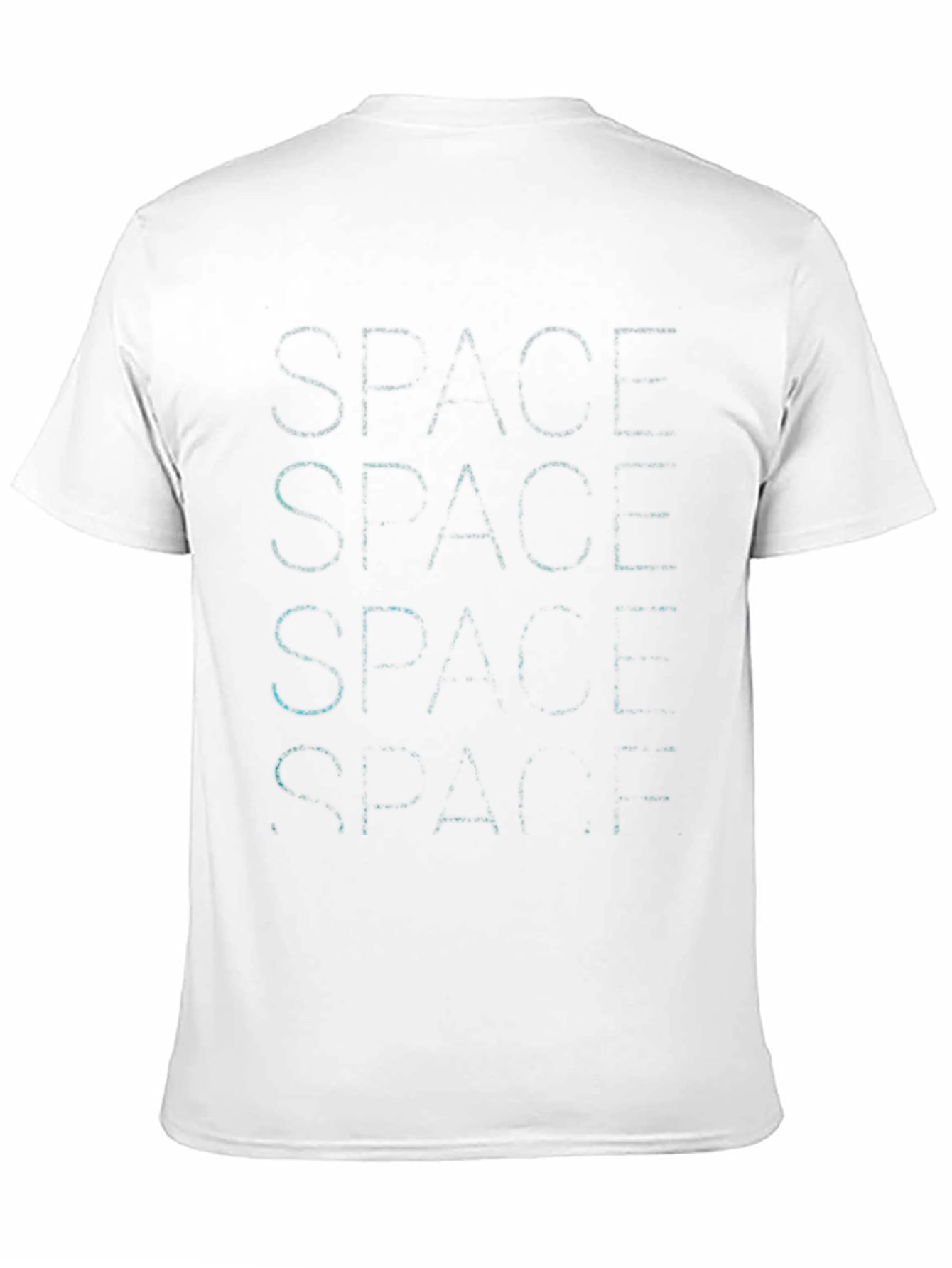 Space Repeated Graphic Black T-Shirt