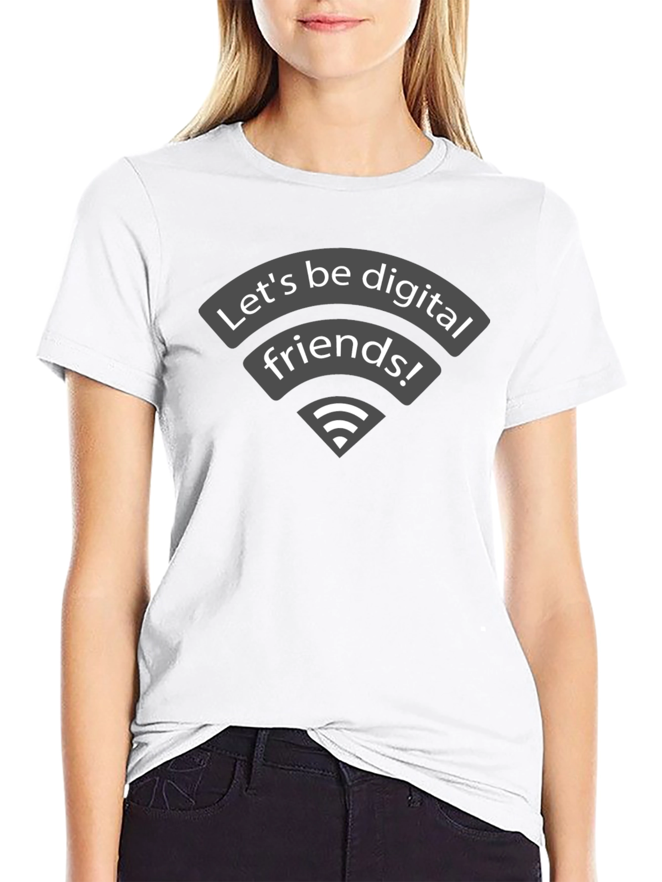 Digital Friends Graphic Tee - Black T-Shirt