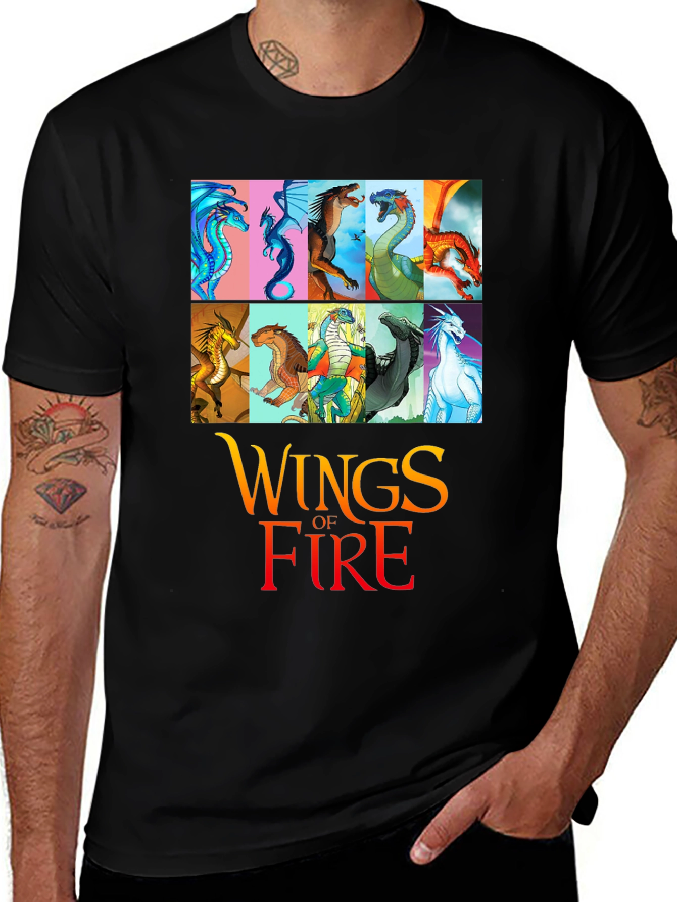 Wings of Fire Graphic T-Shirt - Black Cotton Tee