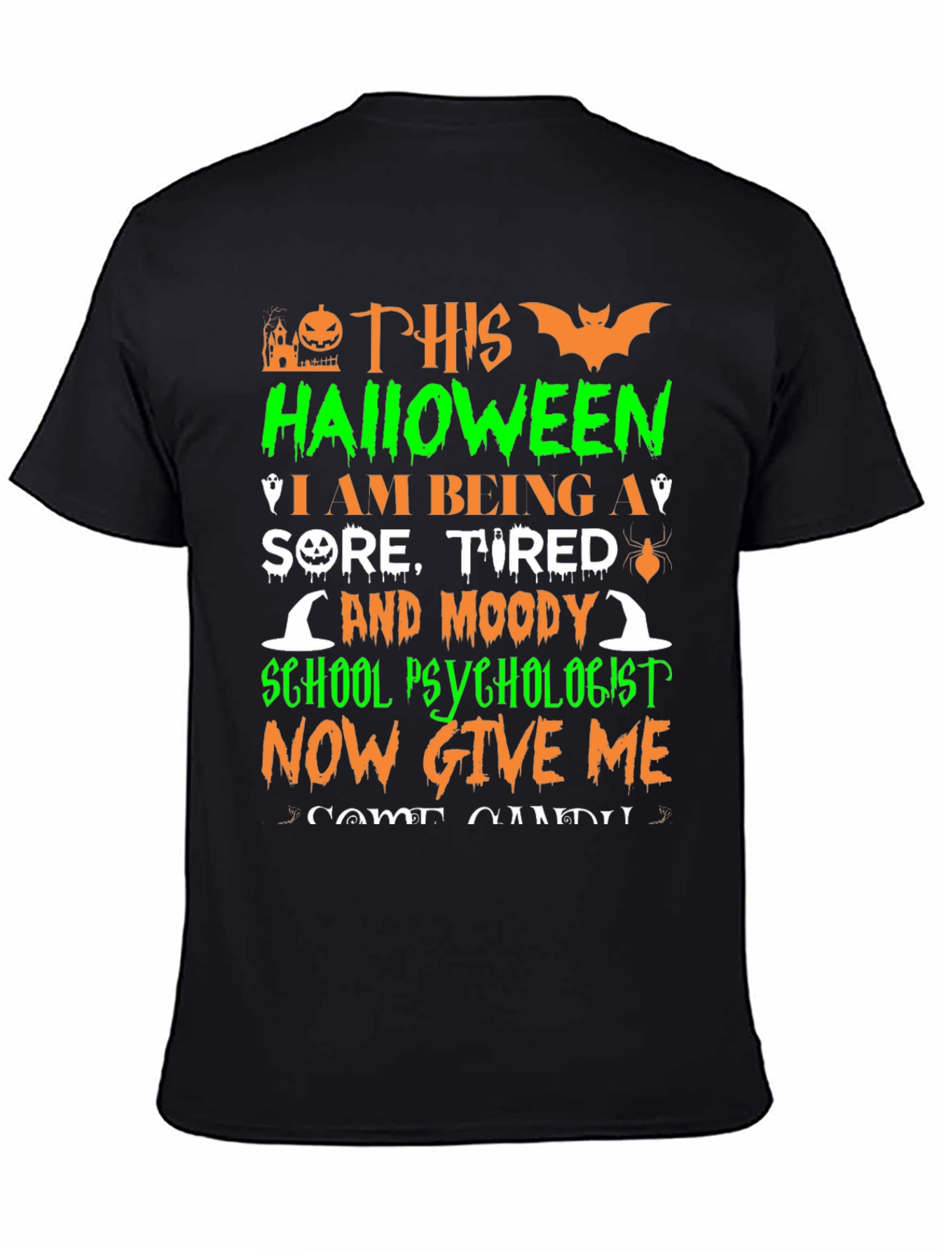 Halloween School Psychologist Graphic Tee