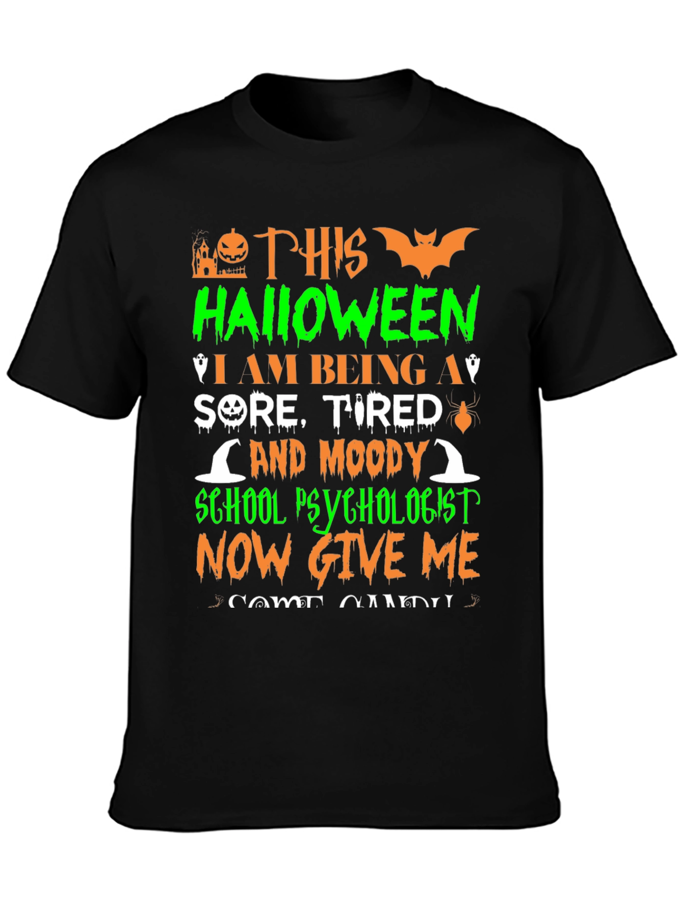 Halloween School Psychologist Graphic Tee