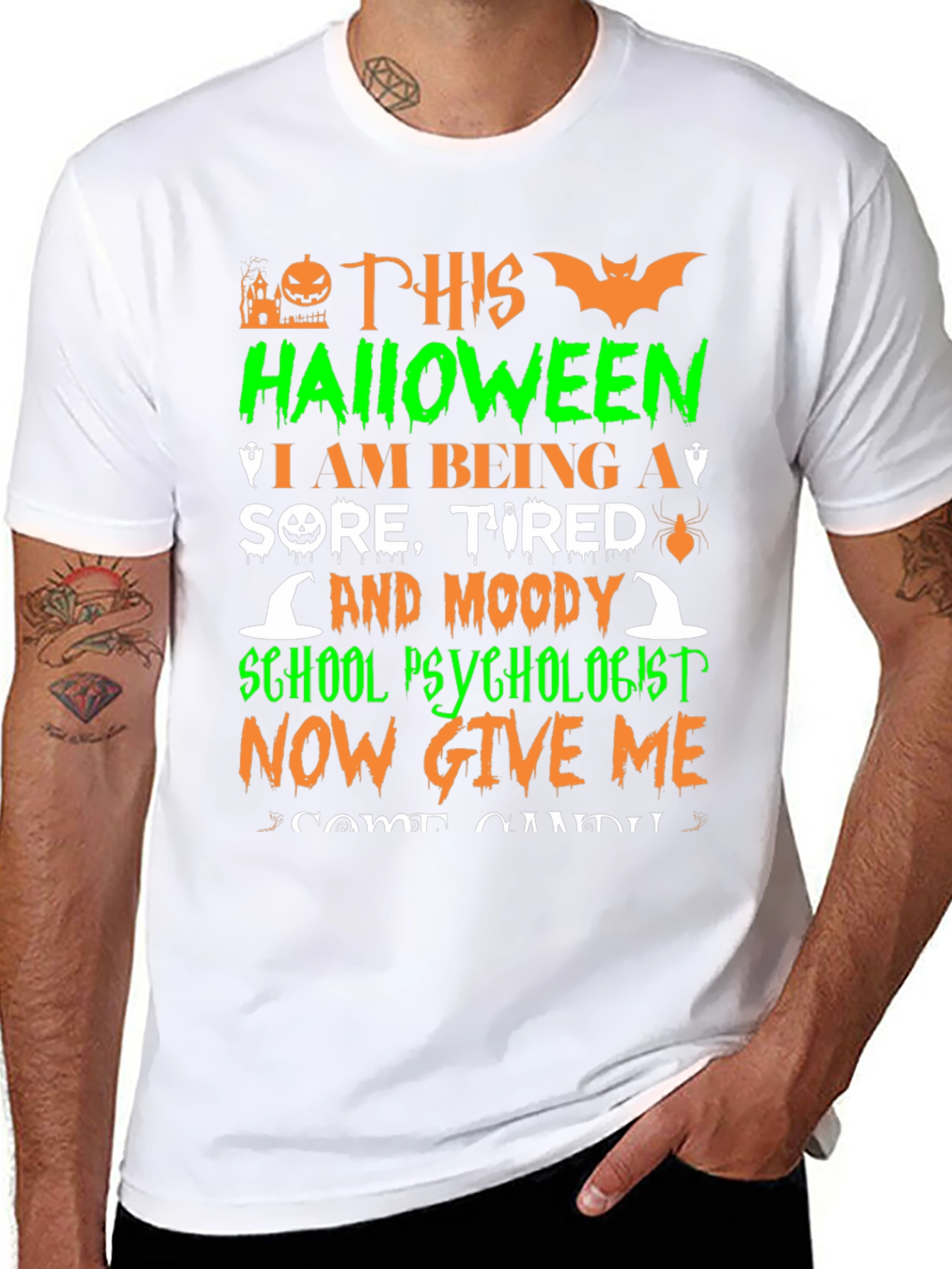 Halloween School Psychologist Graphic Tee