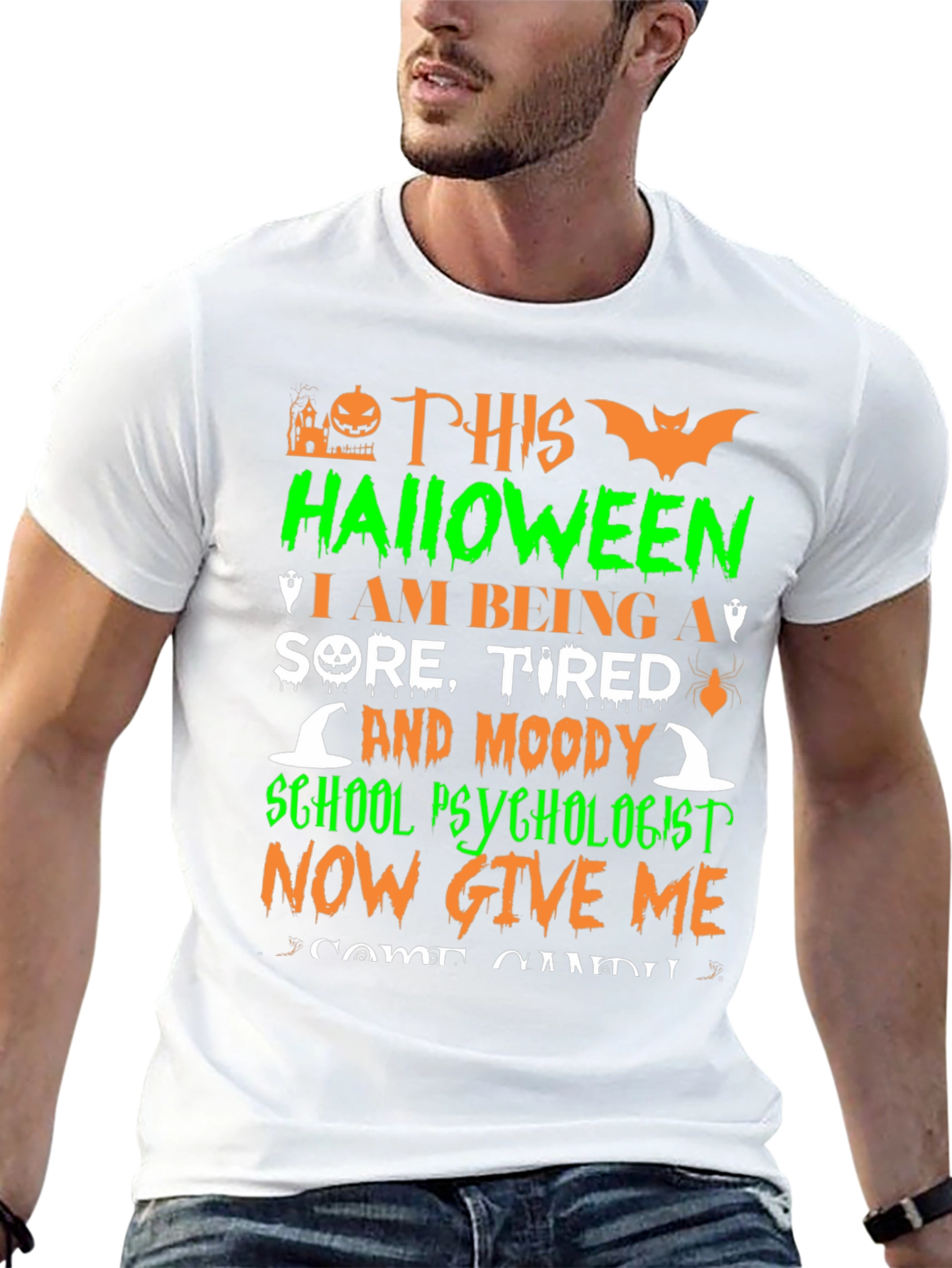 Halloween School Psychologist Graphic Tee
