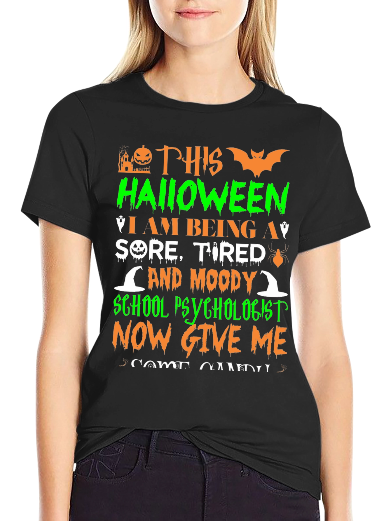Halloween School Psychologist Graphic Tee