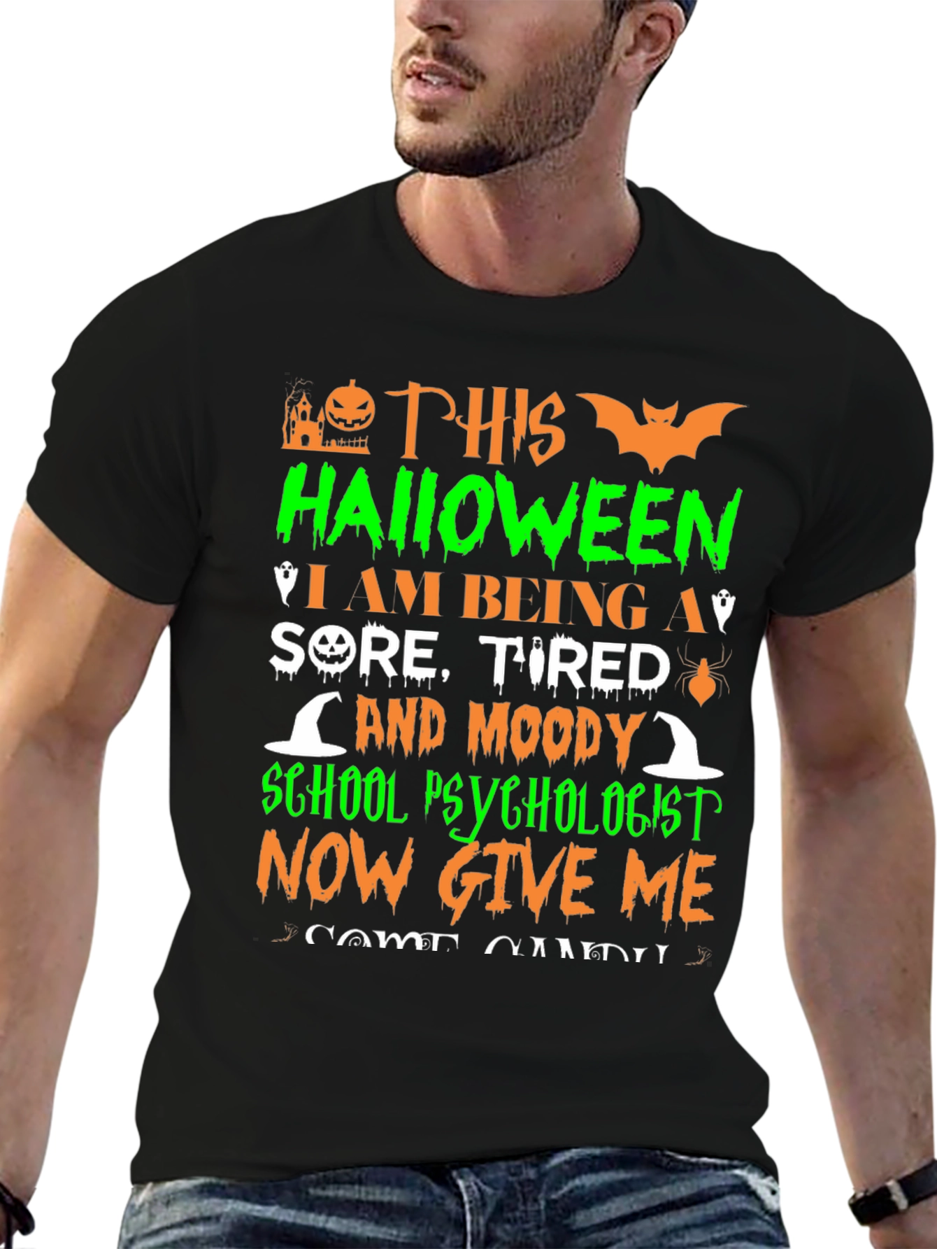 Halloween School Psychologist Graphic Tee