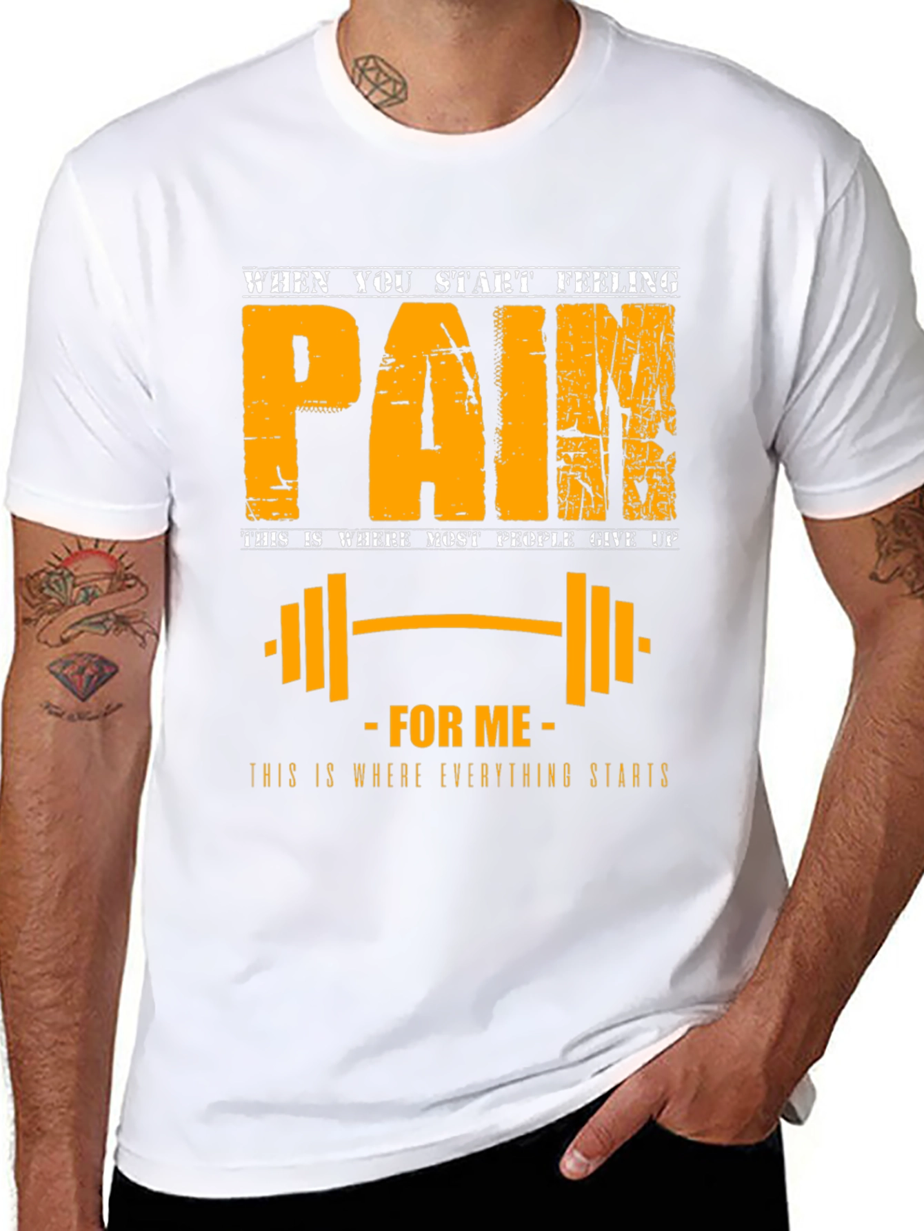 Pain Motivation T-Shirt: Fitness Gym Workout Apparel
