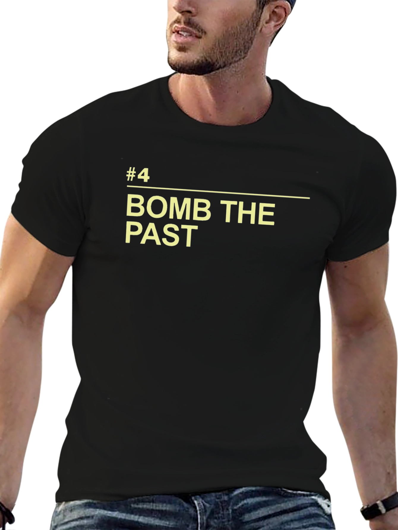Bomb The Past Graphic T-Shirt - Retro Slogan Tee