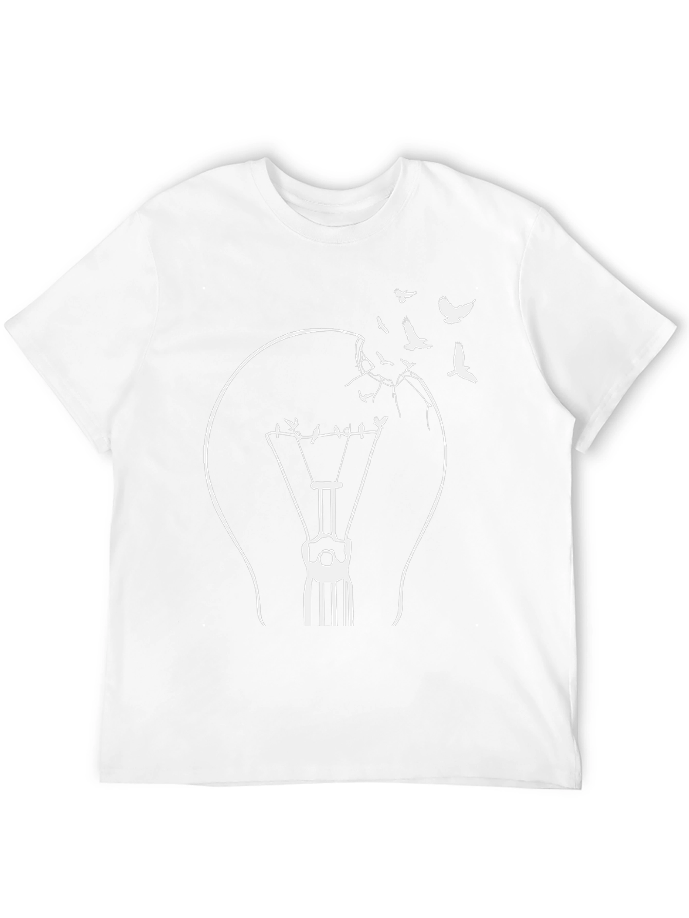 Bird Light Bulb Graphic Tee - Unique Design!