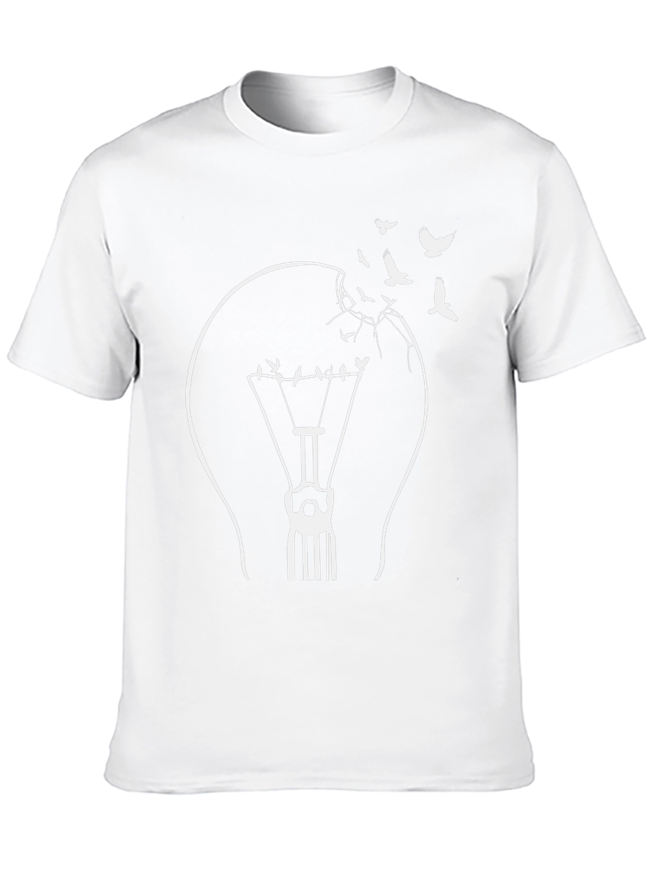 Bird Light Bulb Graphic Tee - Unique Design!