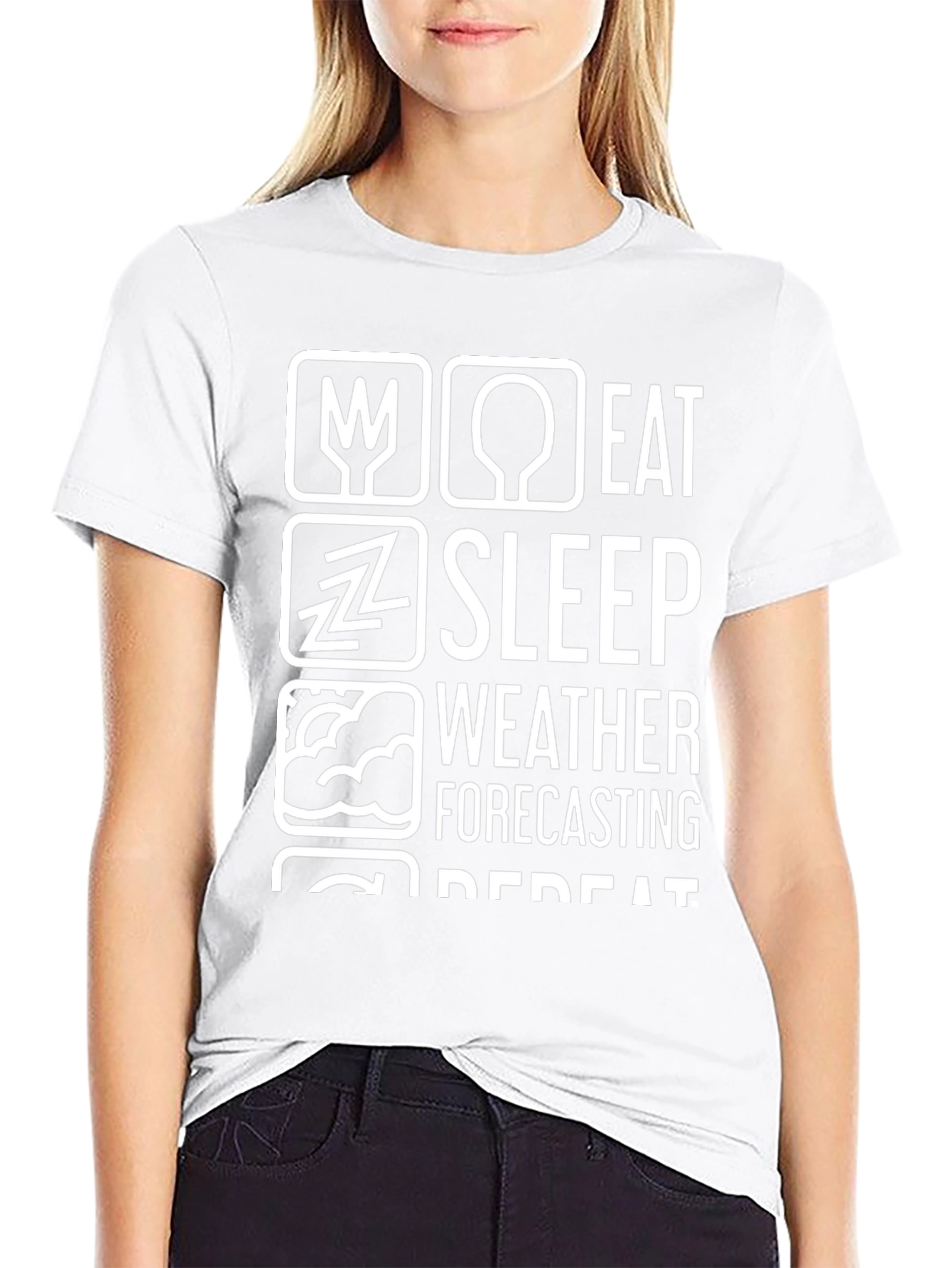 Eat Sleep Weather Forecast Repeat T-Shirt
