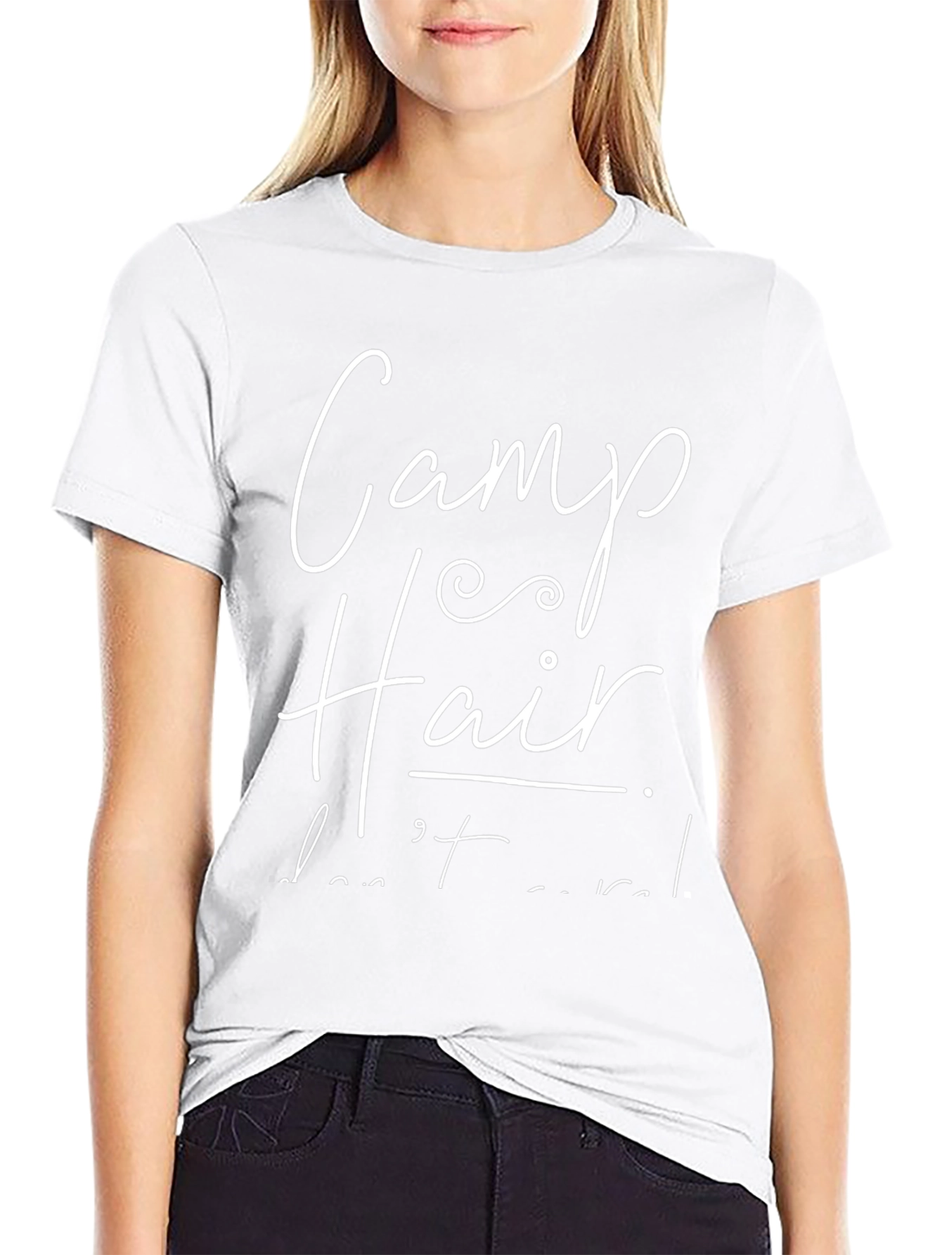 Camp Hair Dont Care Black Graphic Tee