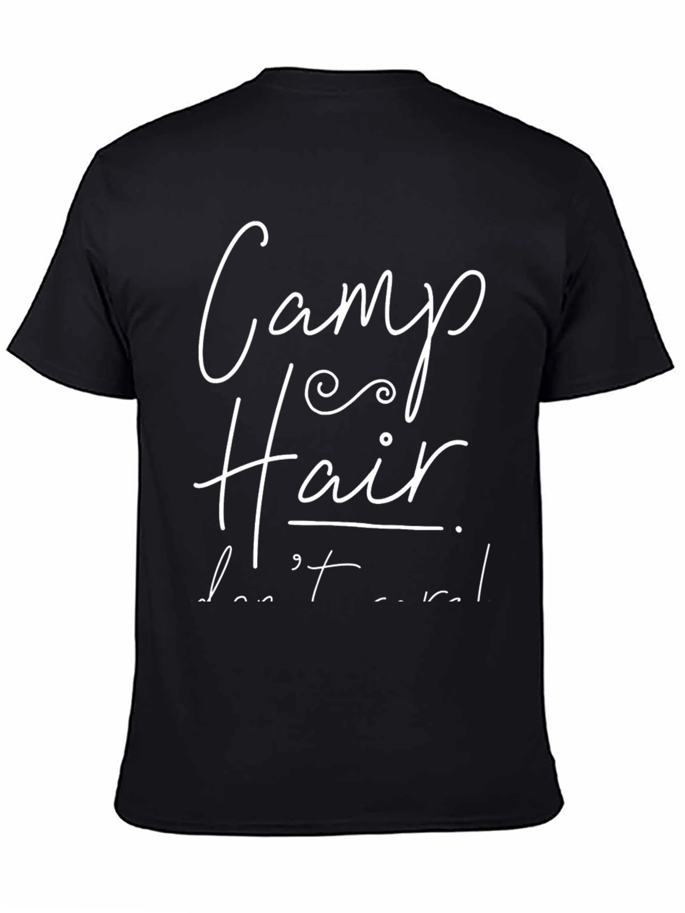 Camp Hair Dont Care Black Graphic Tee