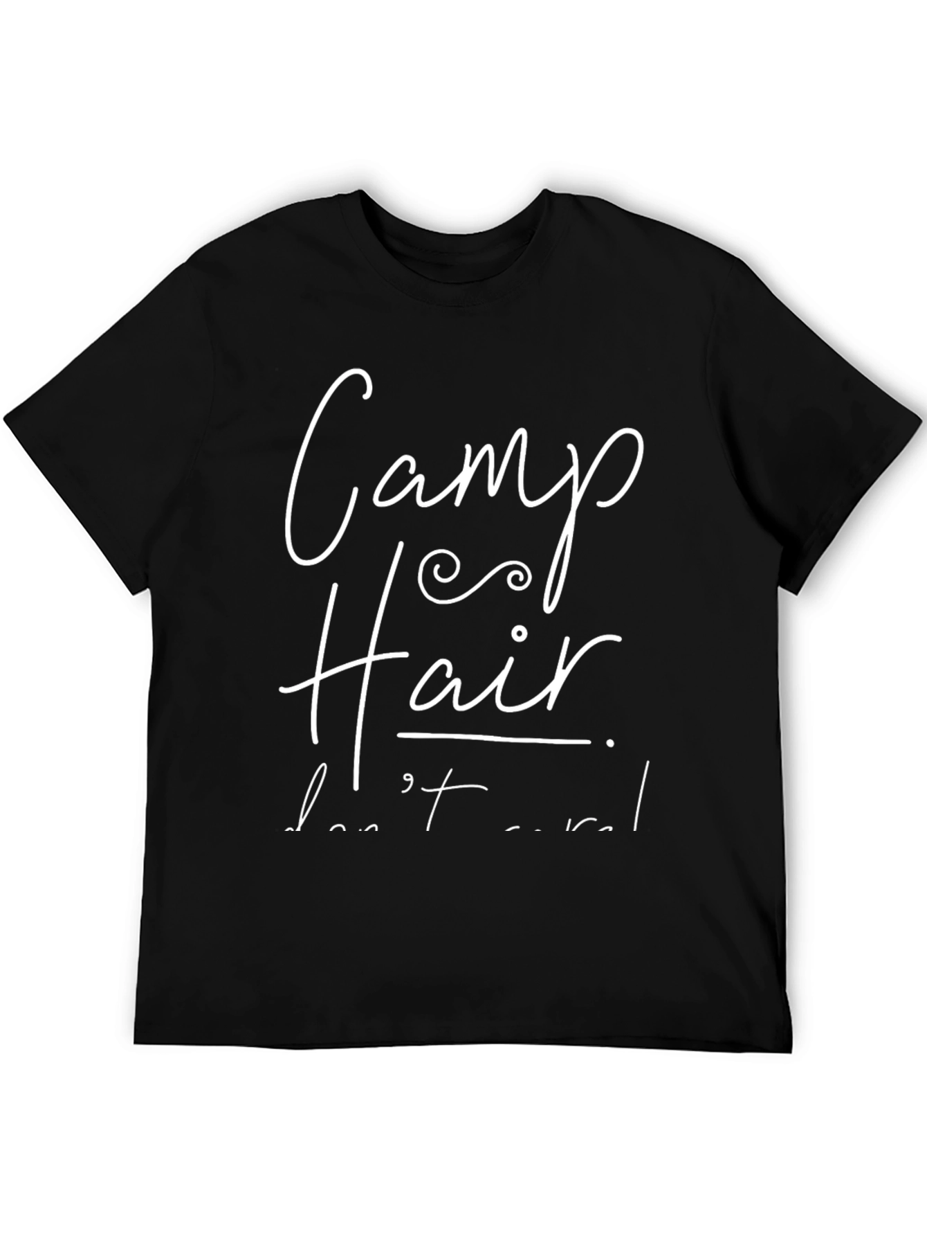 Camp Hair Dont Care Black Graphic Tee