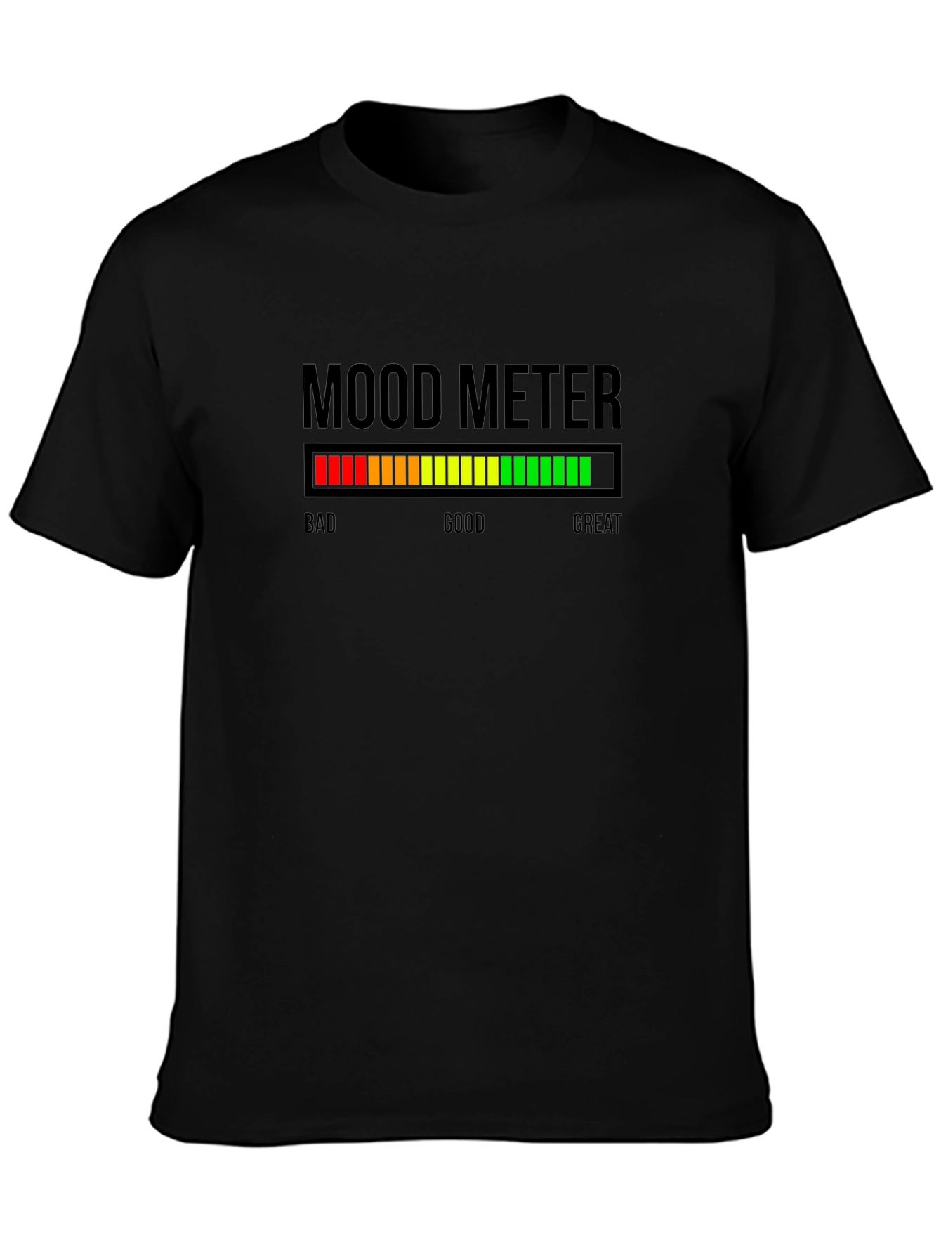 Mood Meter Graphic Tee - Black Novelty Shirt