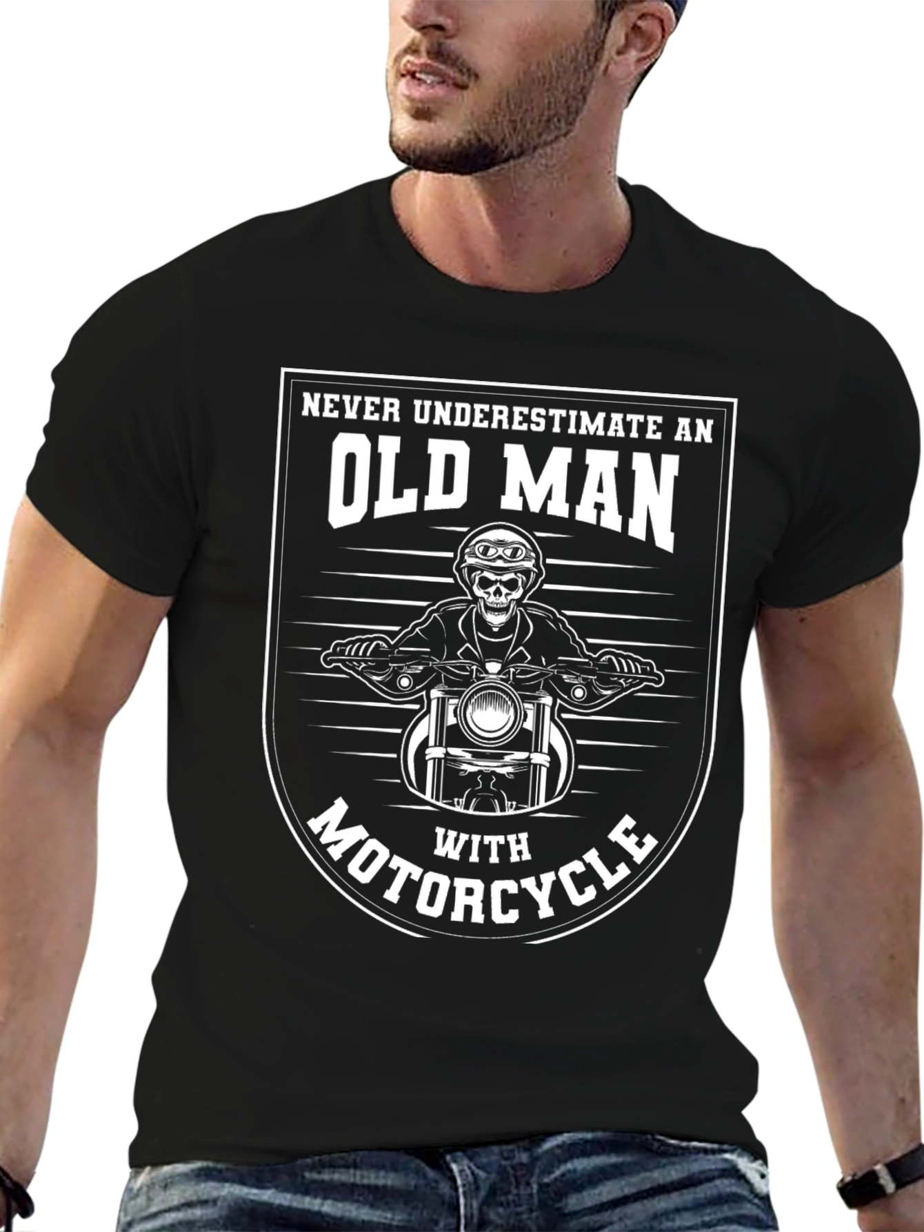 Old Man Motorcycle T-Shirt - Rider Graphic Tee