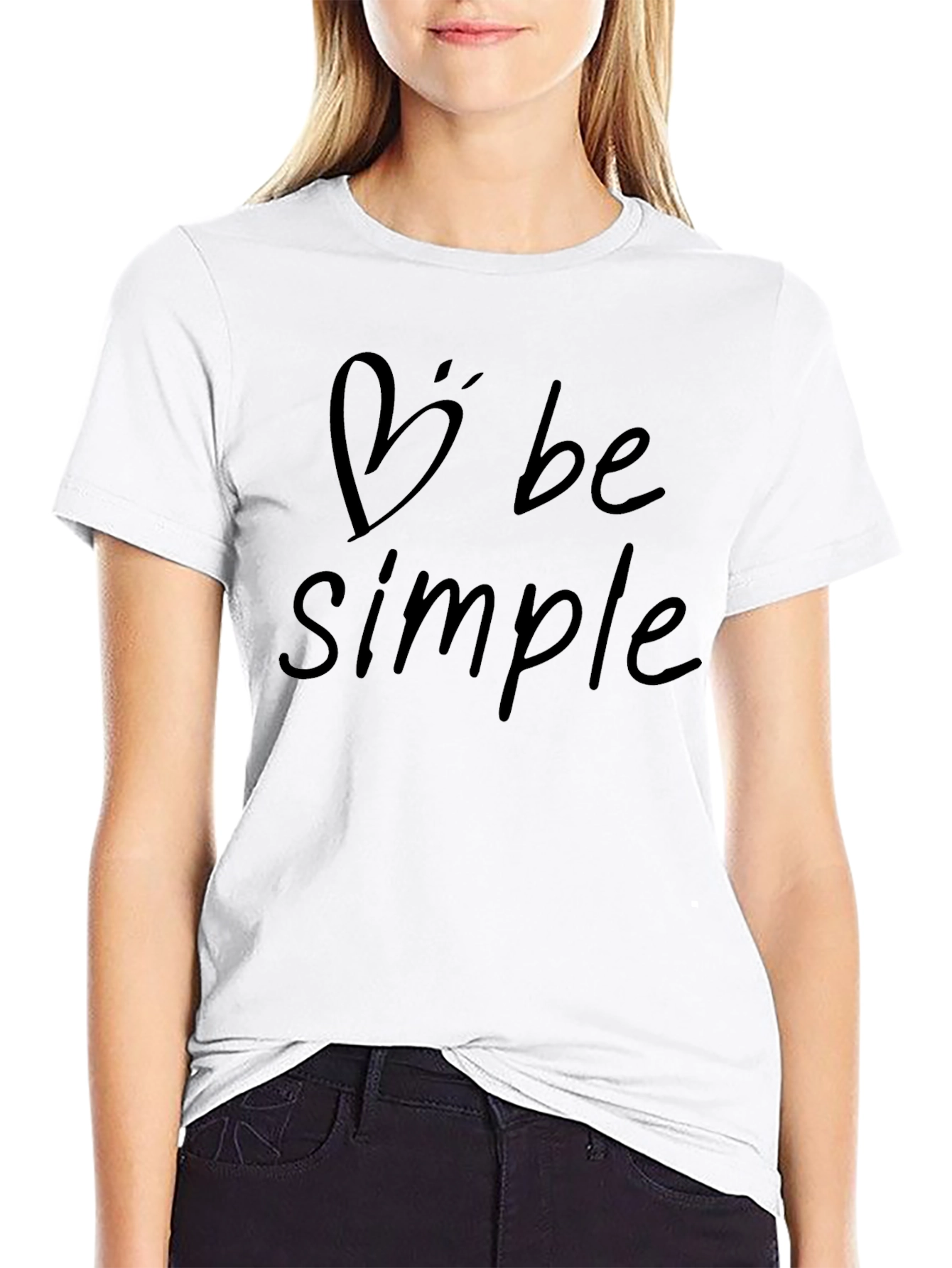 Be Simple Graphic T-Shirt - Casual Black Tee