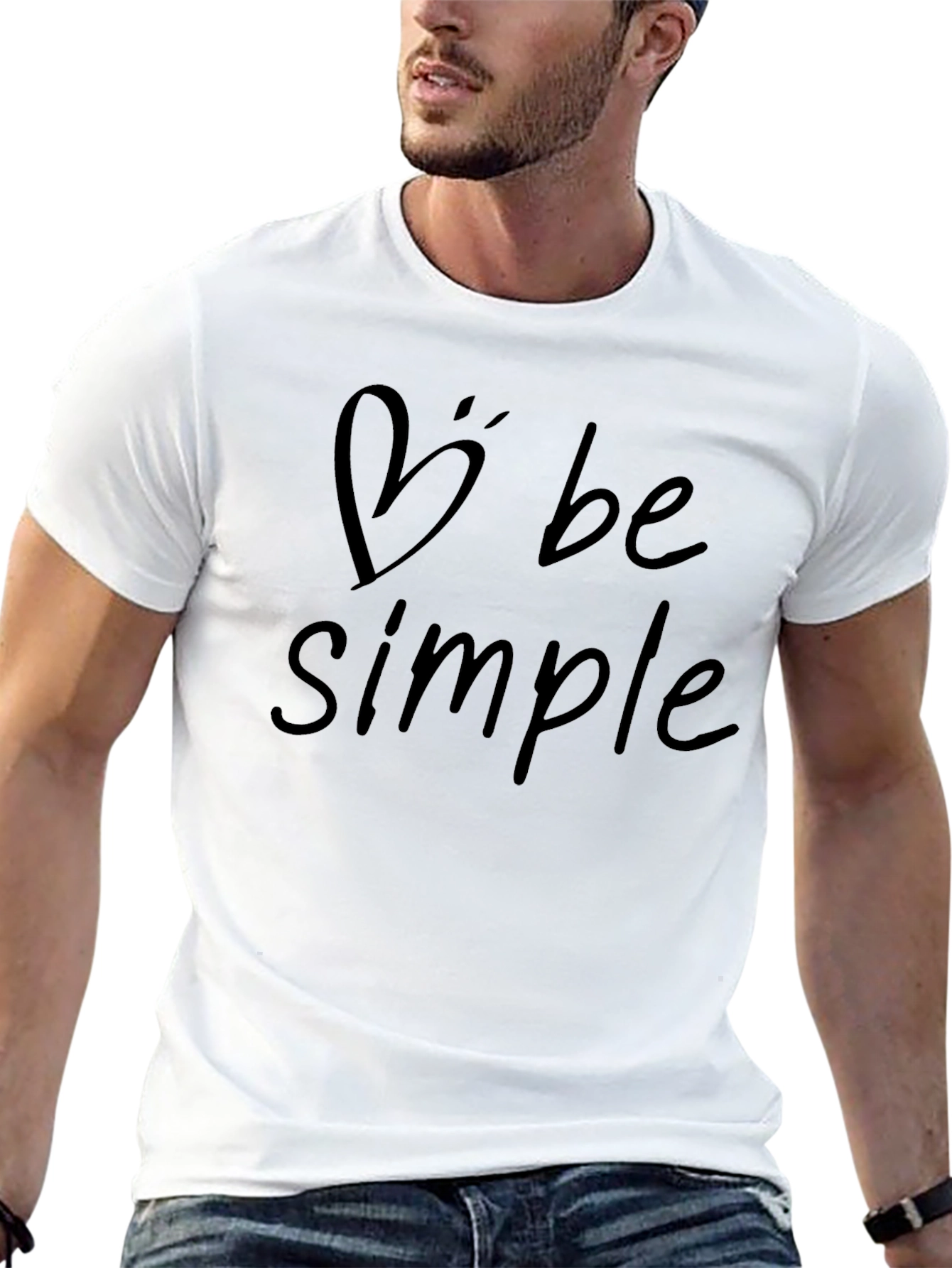 Be Simple Graphic T-Shirt - Casual Black Tee