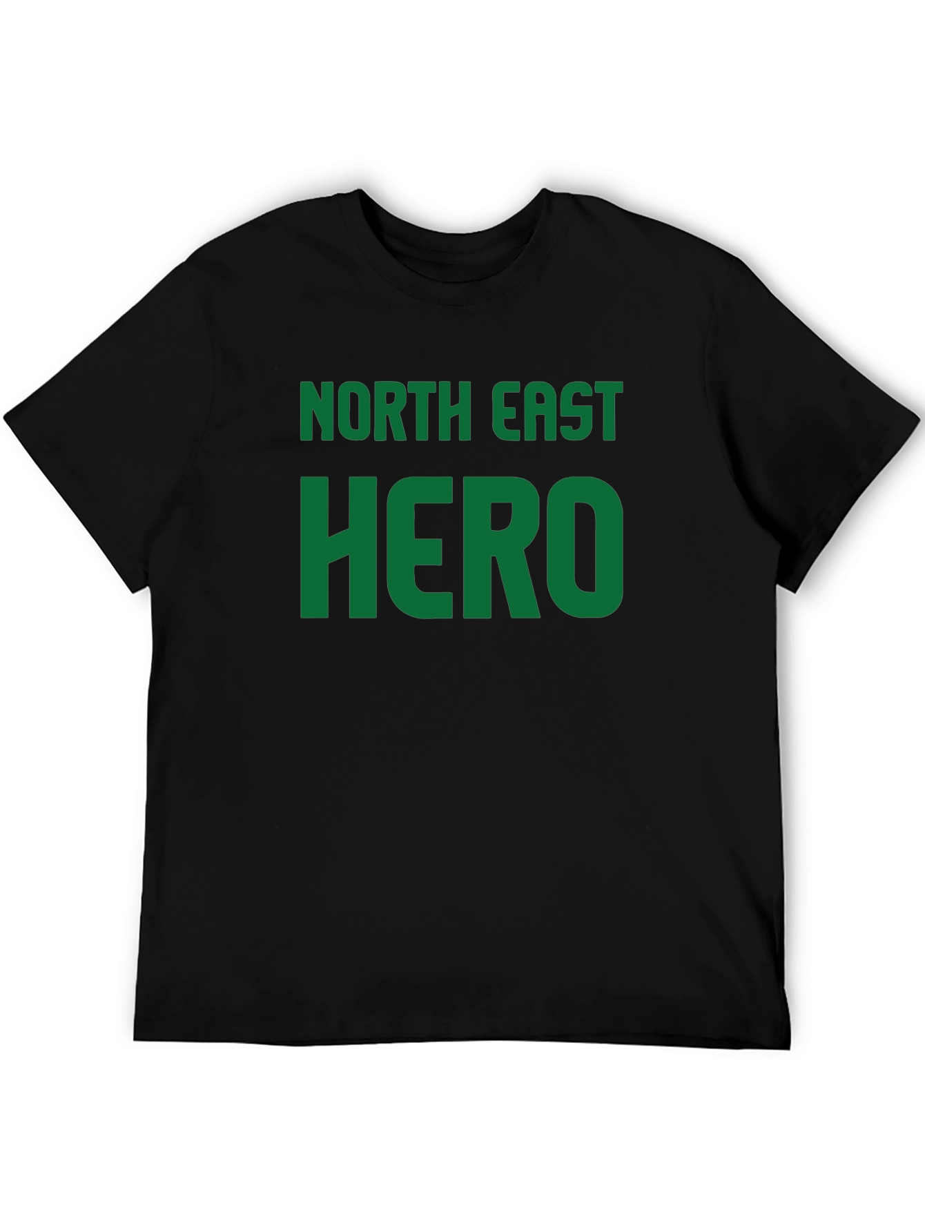 North East Hero Black Cotton T-Shirt