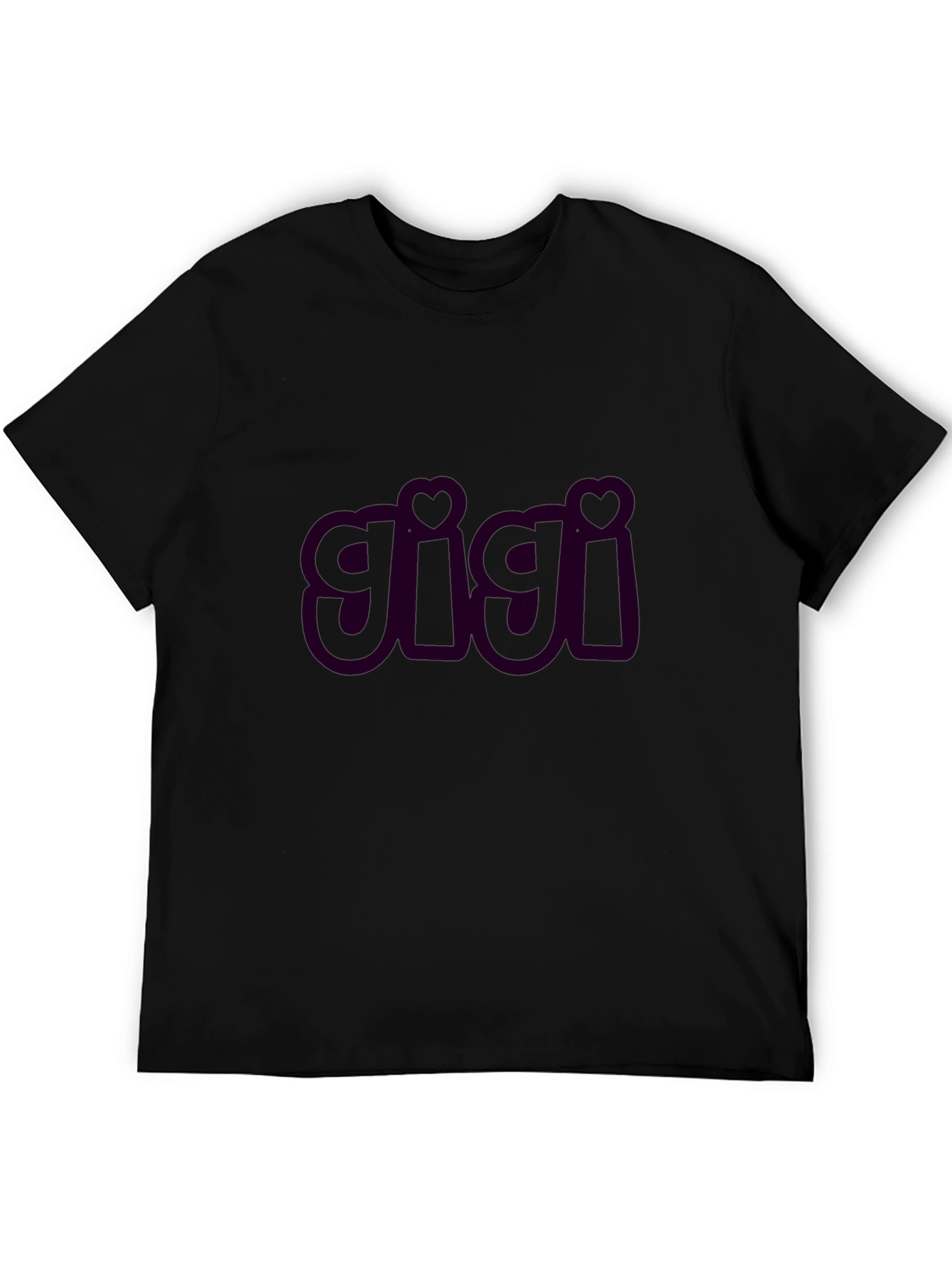 Gigi Heart Tee - Black Cotton Comfort