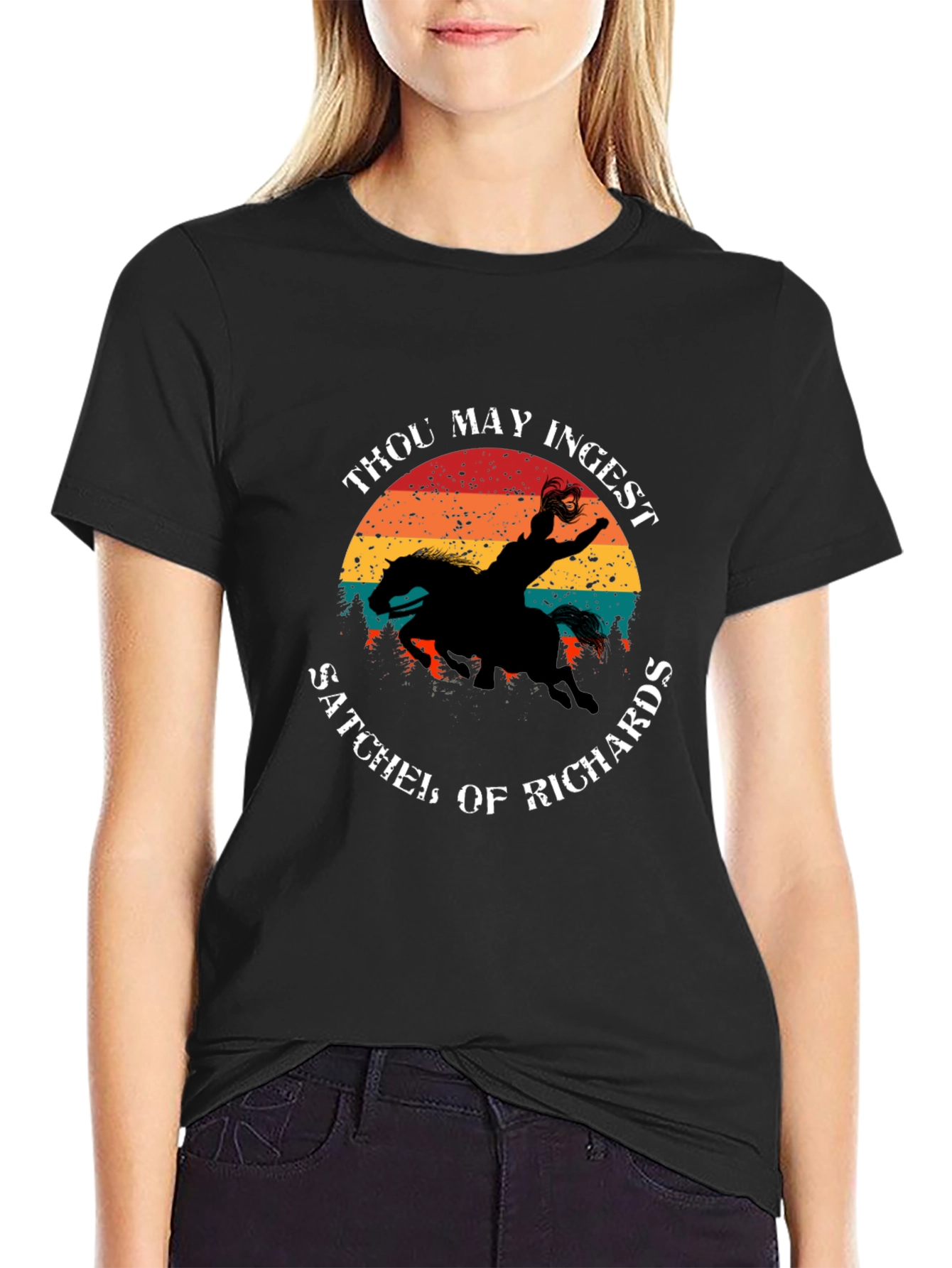Thou May Ingest Satchel of Richards Black T-Shirt