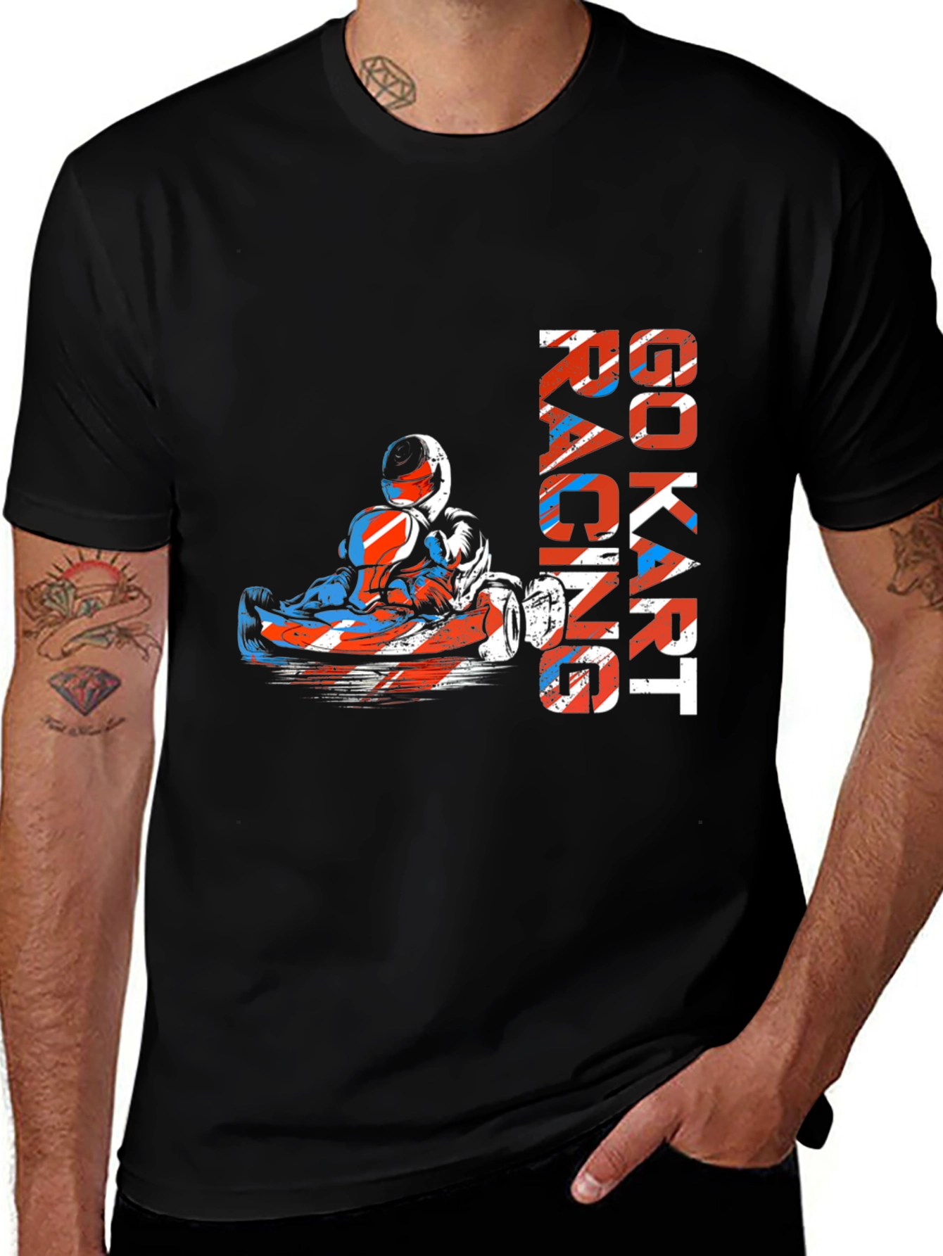 Go Kart Racing Graphic Tee - Black