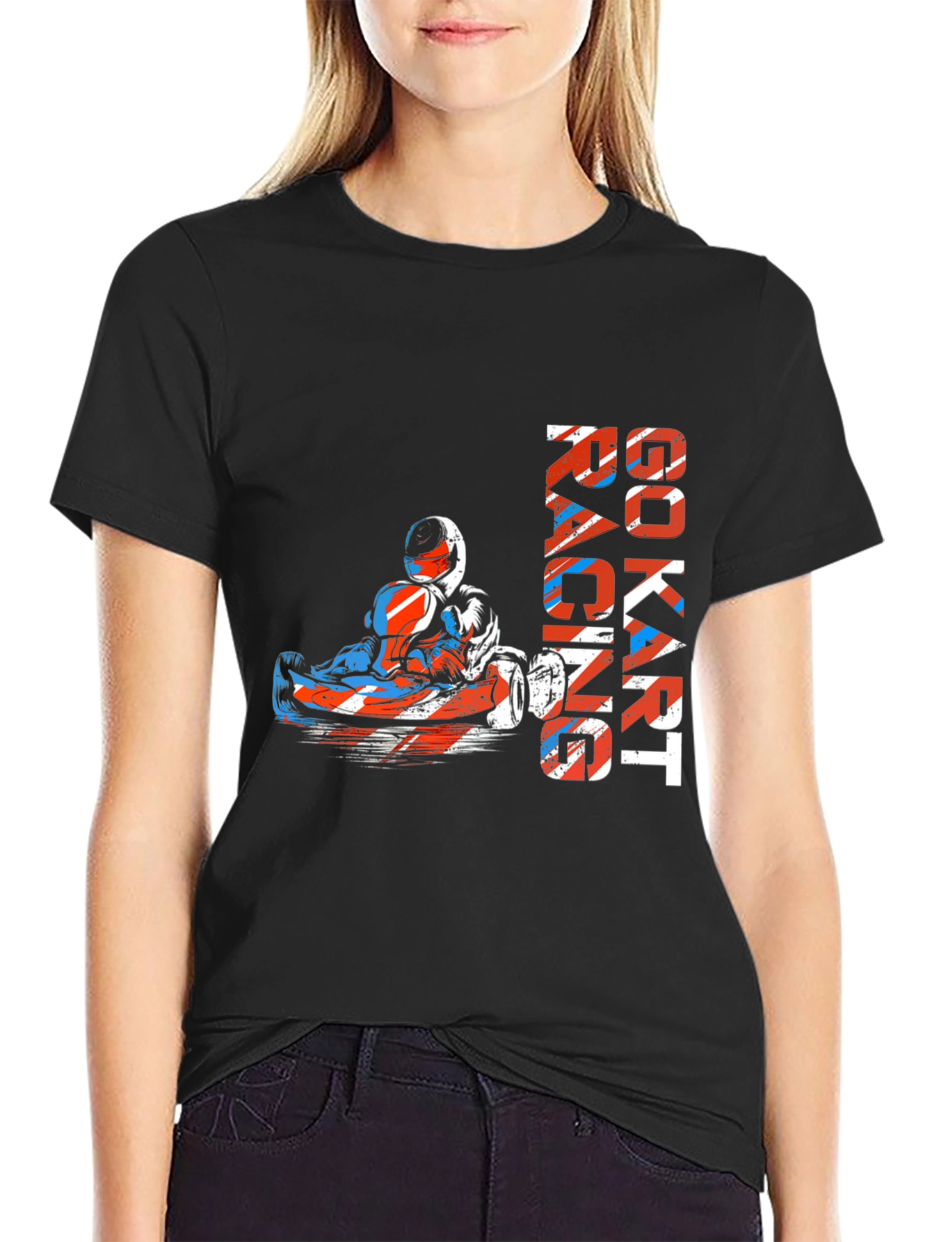 Go Kart Racing Graphic Tee - Black