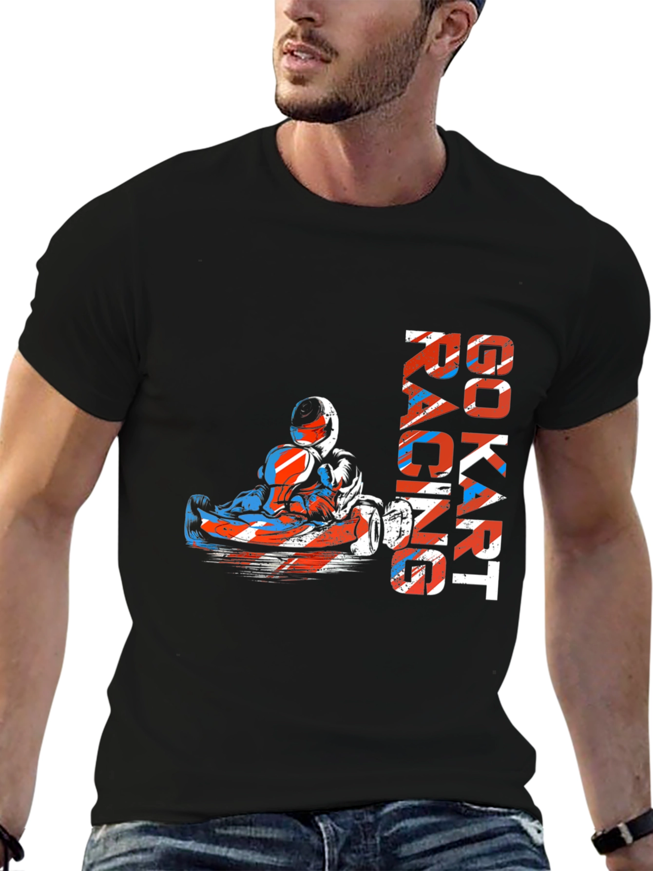 Go Kart Racing Graphic Tee - Black