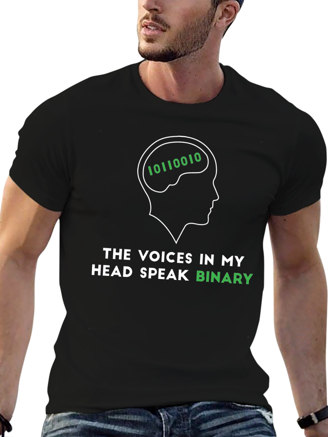Binary Brain T-Shirt - Geek Programmer Tee