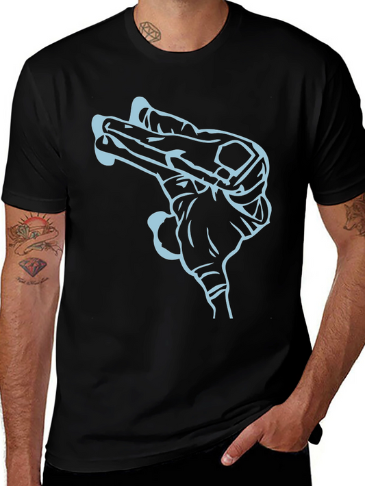Graphic Tee: Handgun Outline T-Shirt