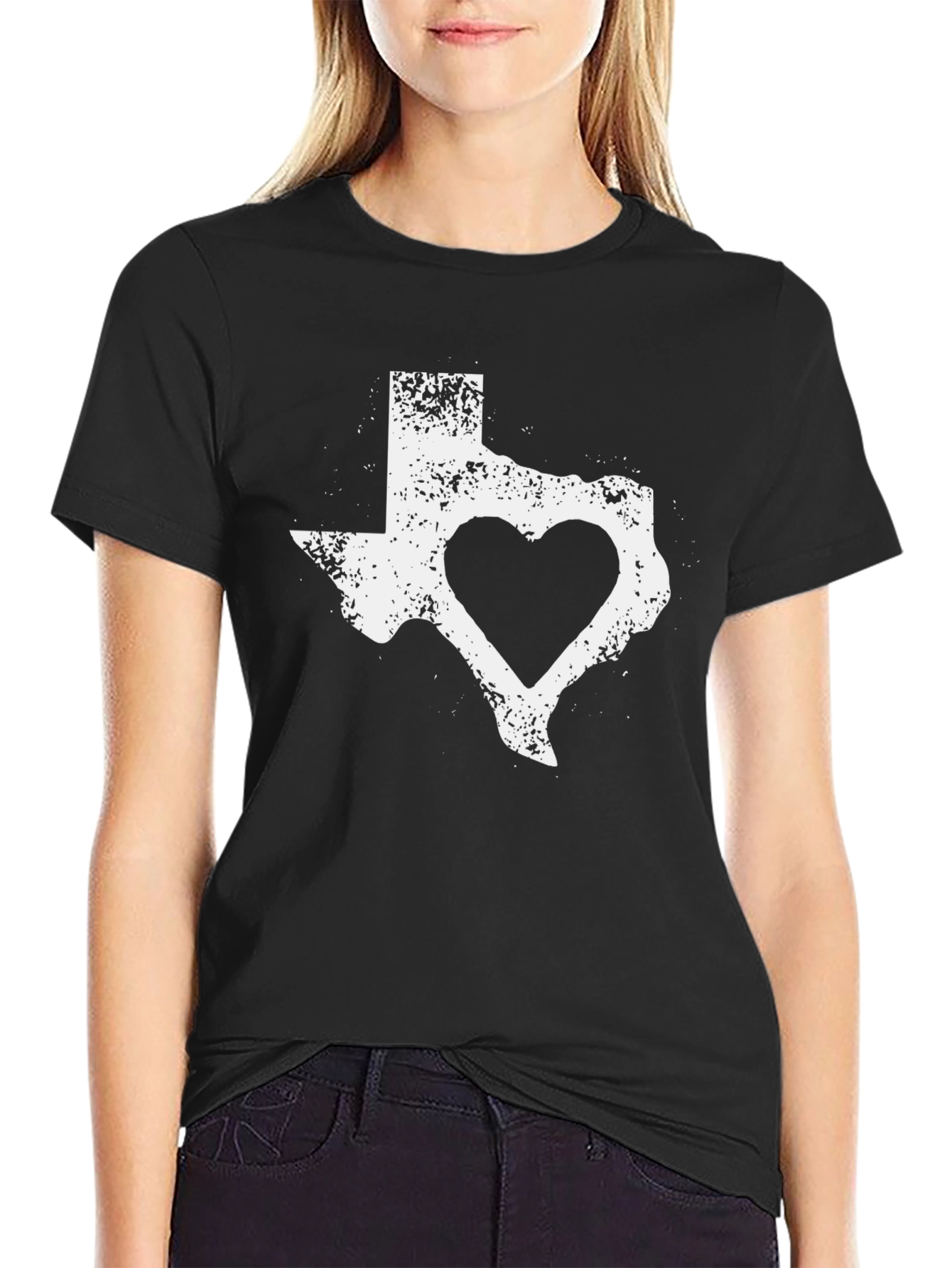 Texas Heart Graphic Tee - Distressed Style