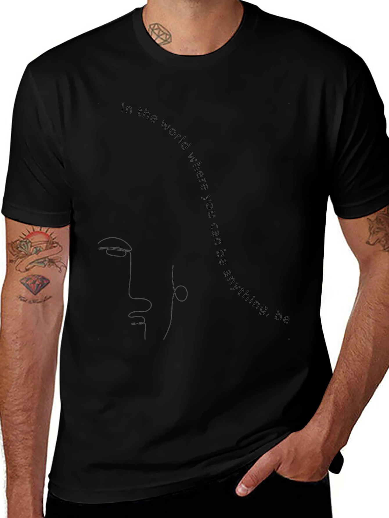 Be Anything T-Shirt - Black Graphic Tee