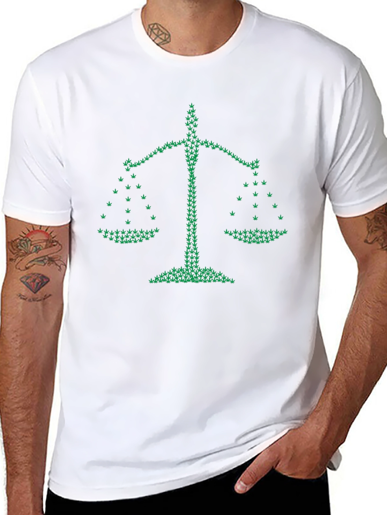 Cannabis Justice Scales Graphic Tee