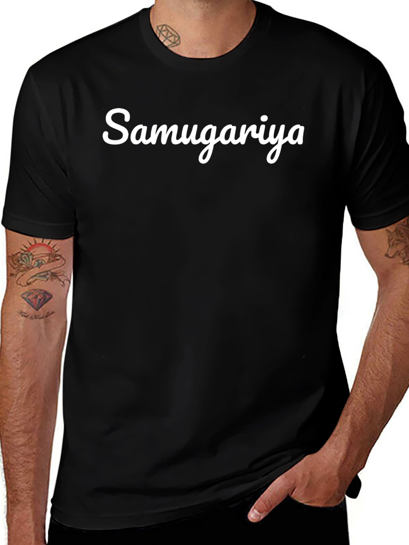 Samugariya Stylish Black Graphic Tee