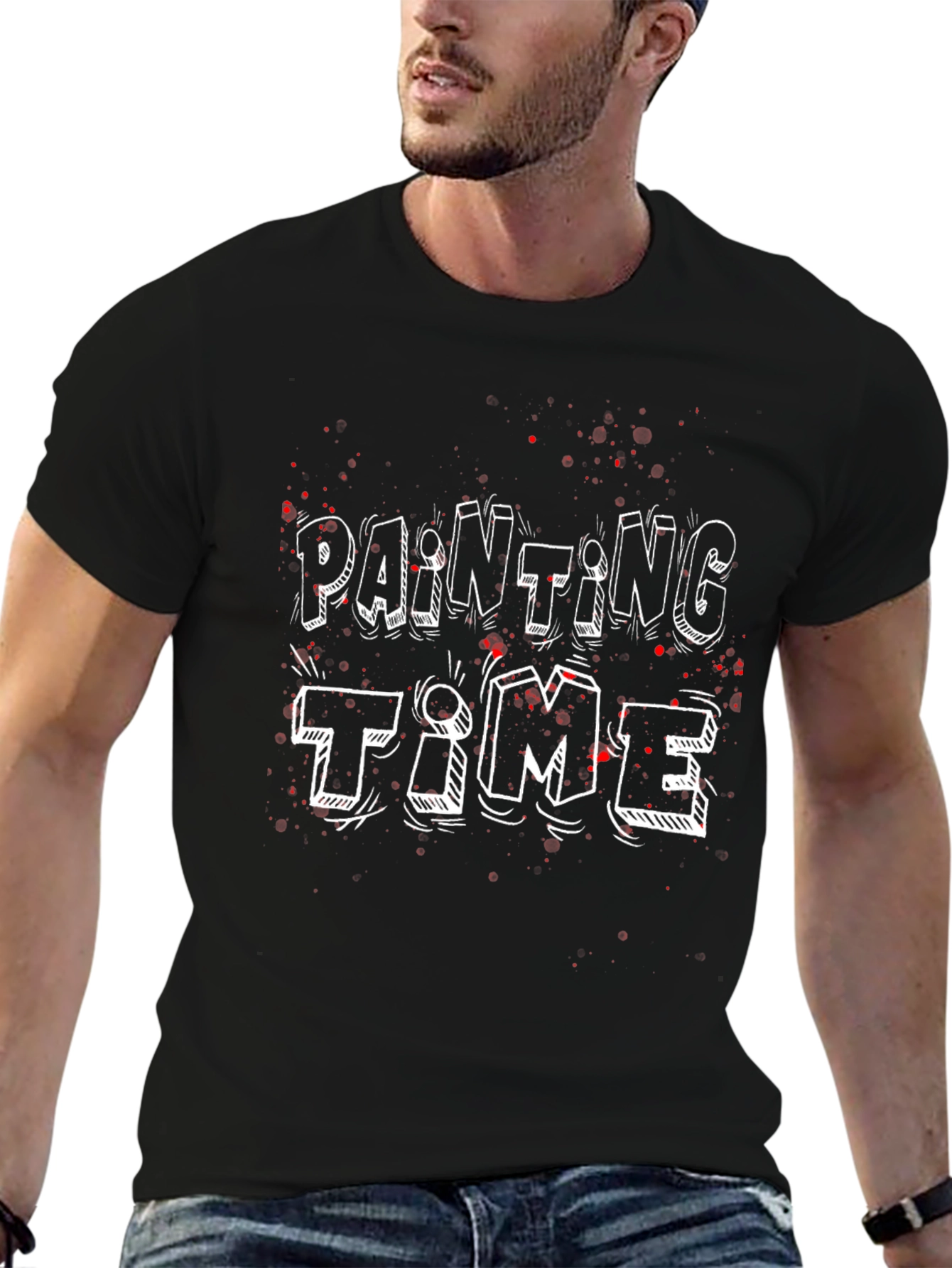 Painting Time Graphic Tee - Fun Artistic Shirt