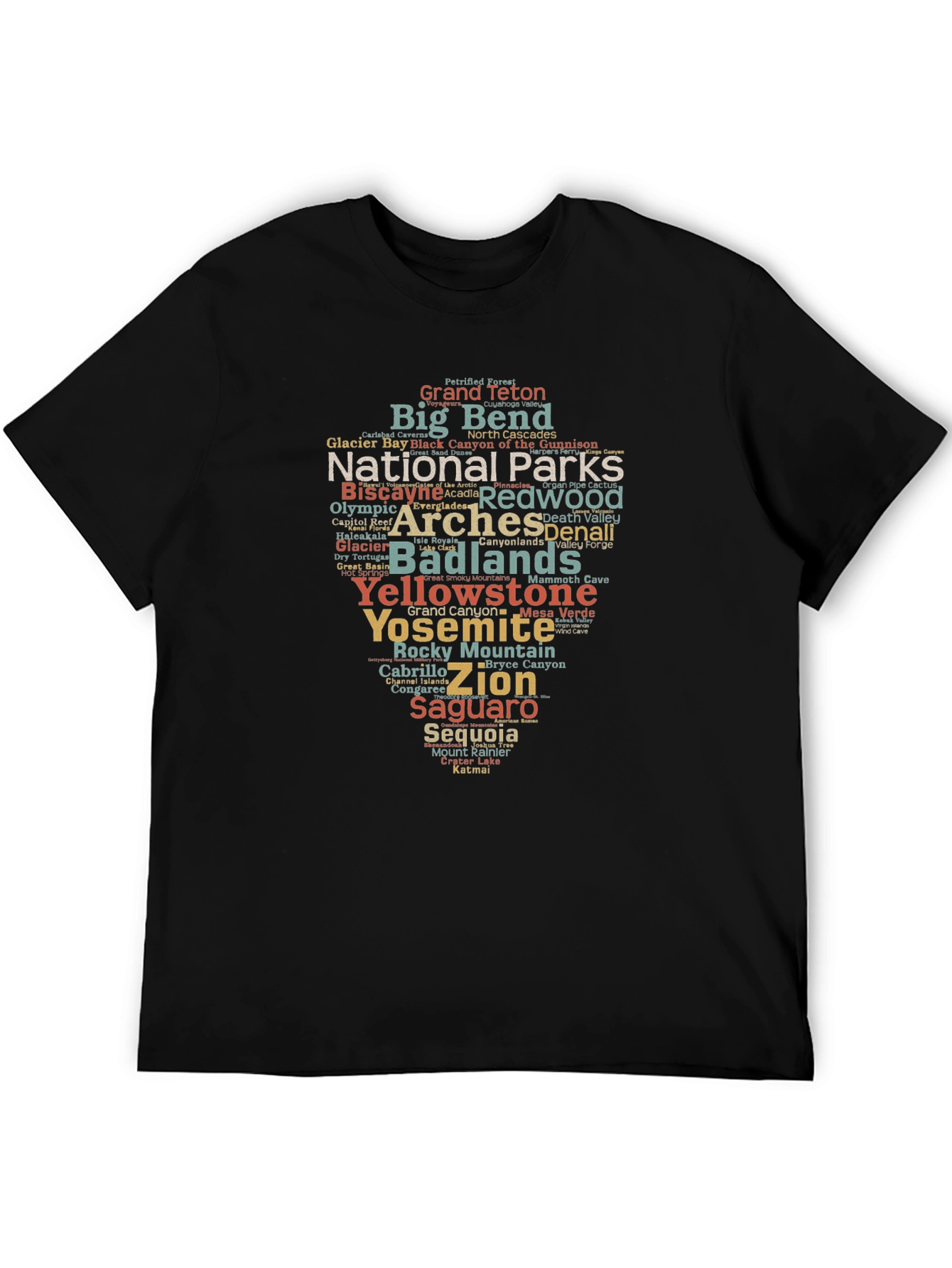 National Park Word Art T-Shirt