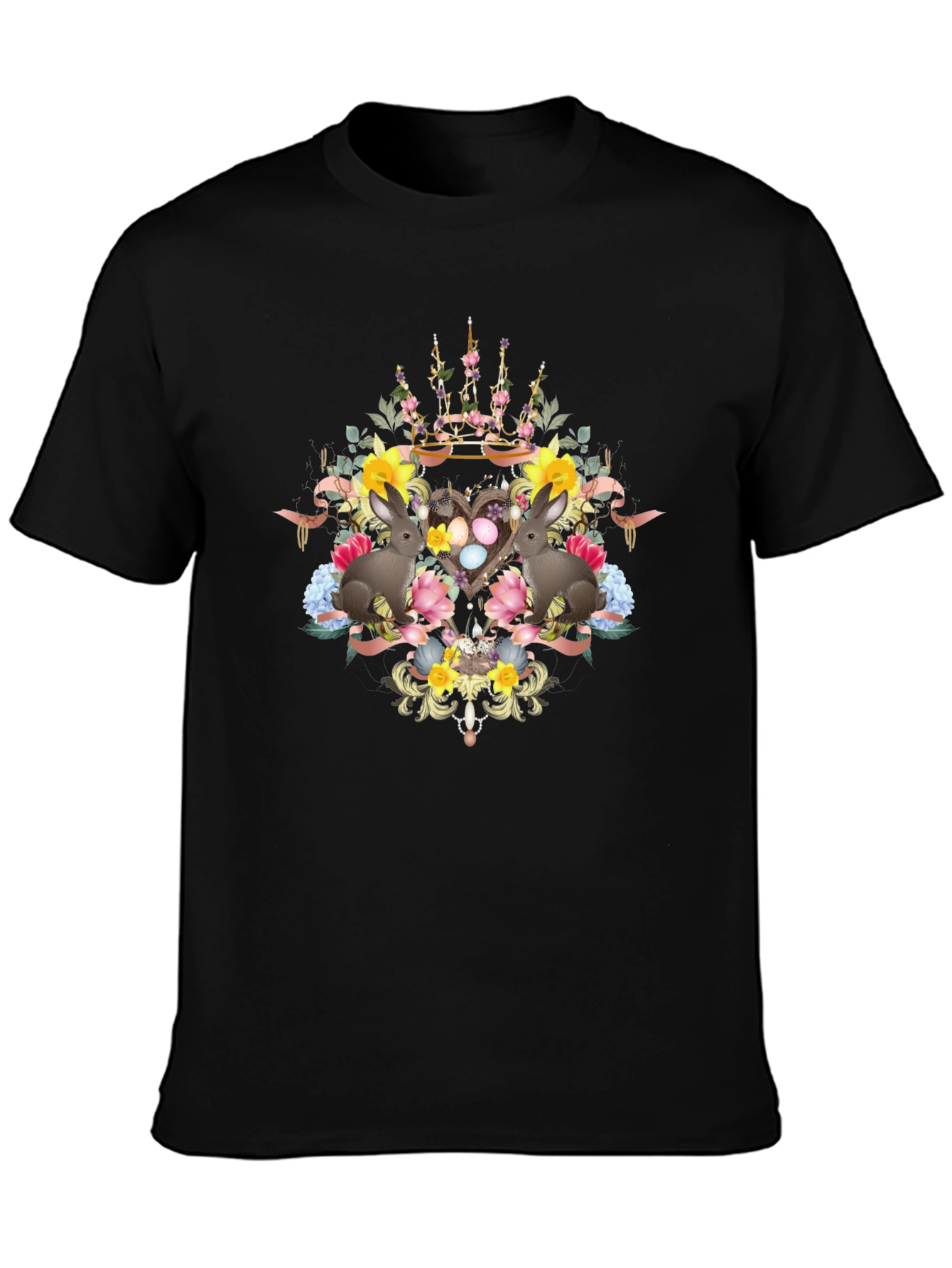 Floral Easter Bunnies T-Shirt