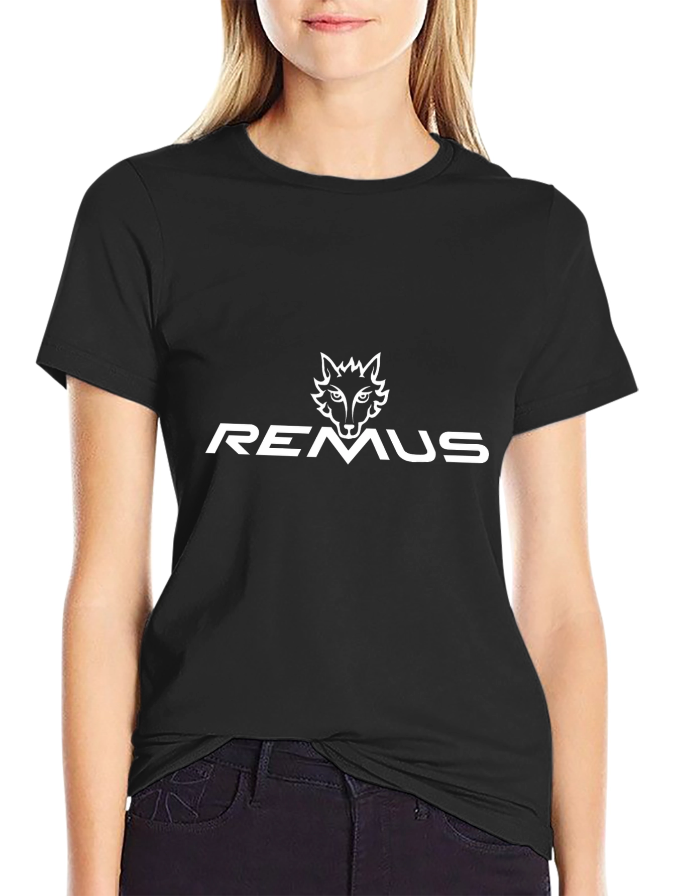 Remus Wolf Logo Black T-Shirt