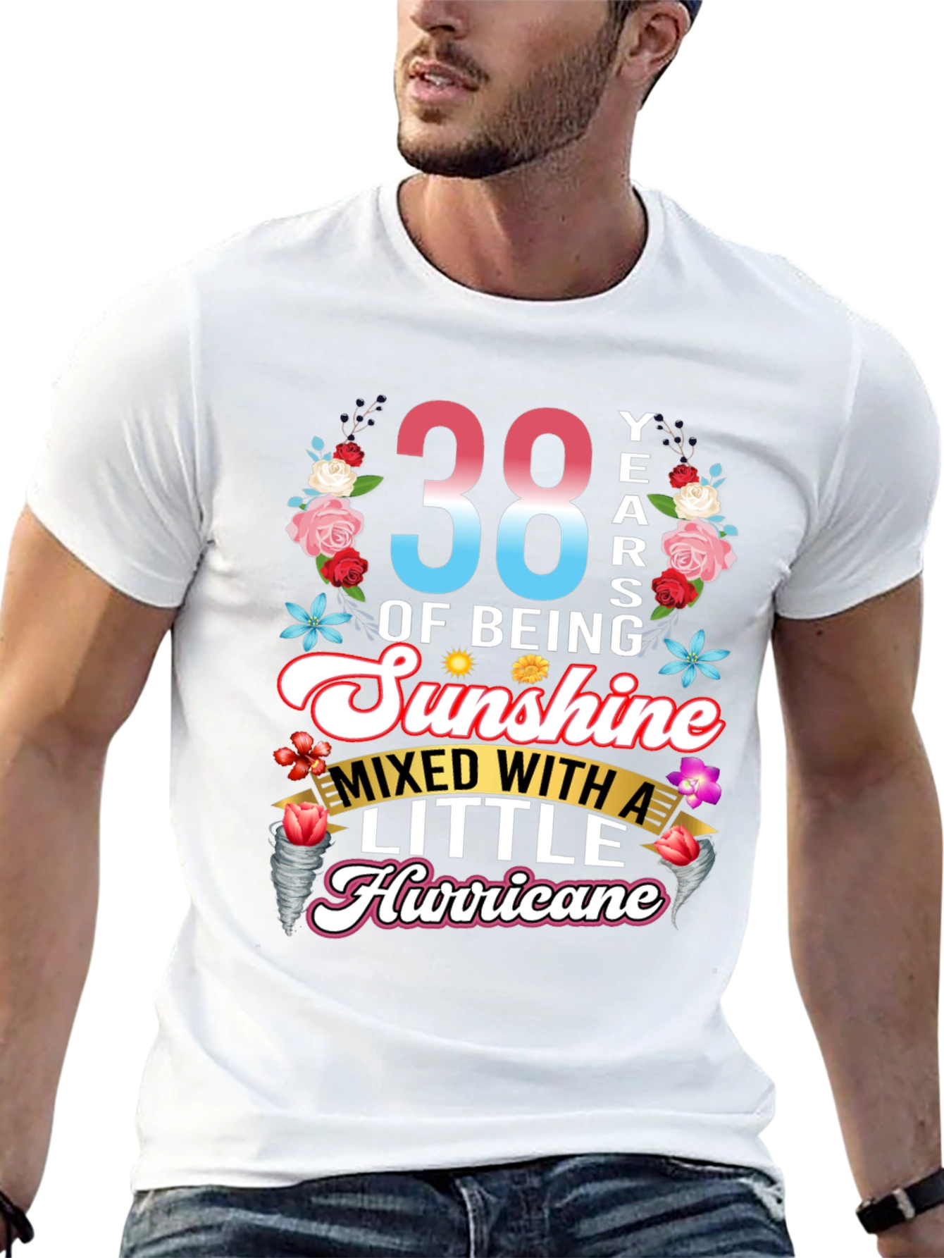 38th Birthday Sunshine Hurricane T-Shirt