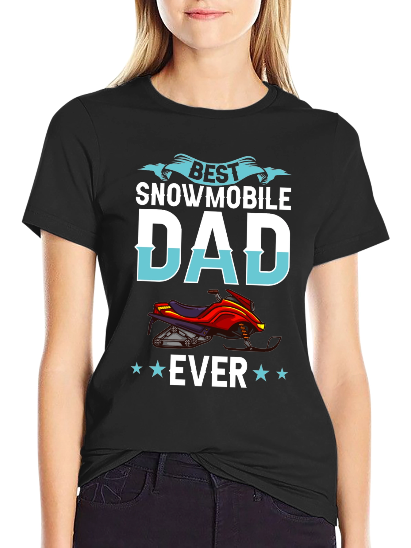 Best Snowmobile Dad Ever T-Shirt - Unique Gift