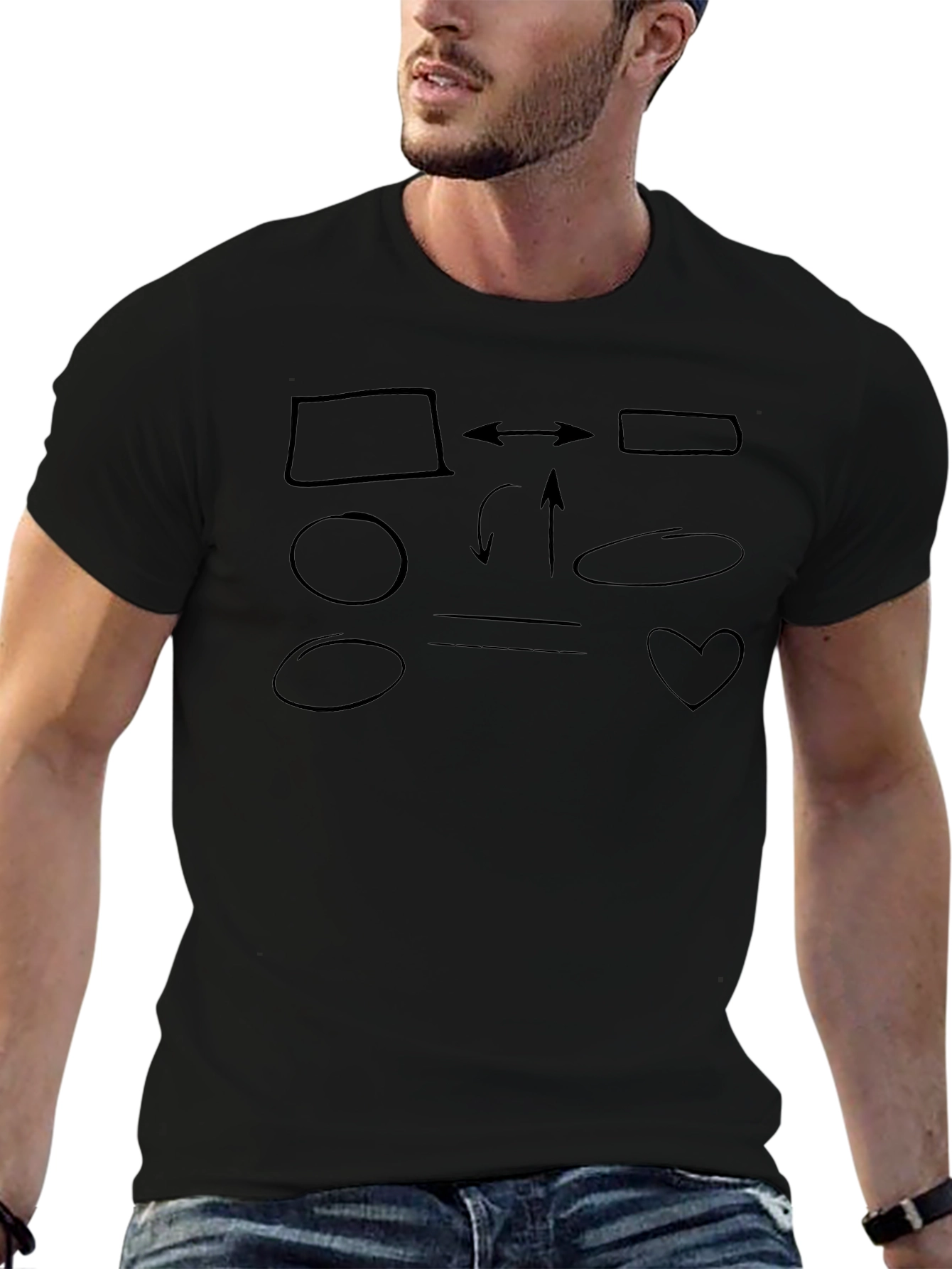 Diagram Mens Black T-Shirt